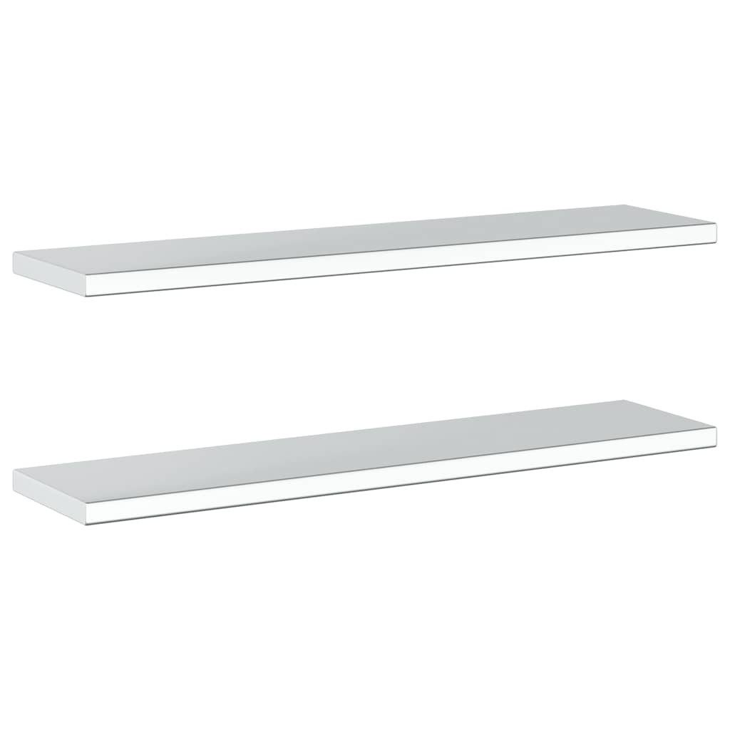 vidaXL Regal Wandregale 2 Stk. 100x23,5 cm Silbern Edelstahl, 1-tlg. – Bild 5 von 5