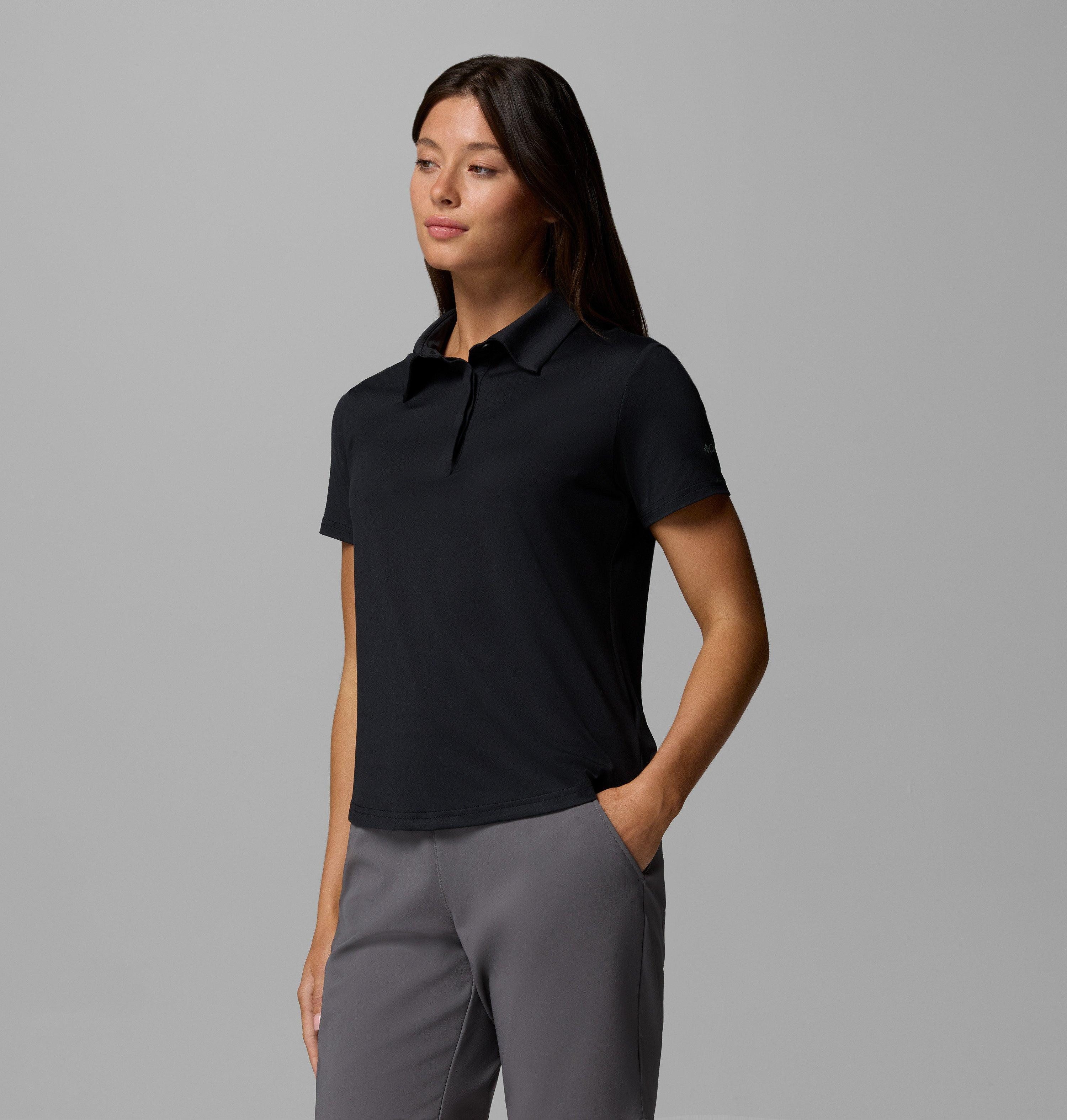 Columbia Poloshirt Kurzarm, aus Polyester und Elasthan, sportliche Passform