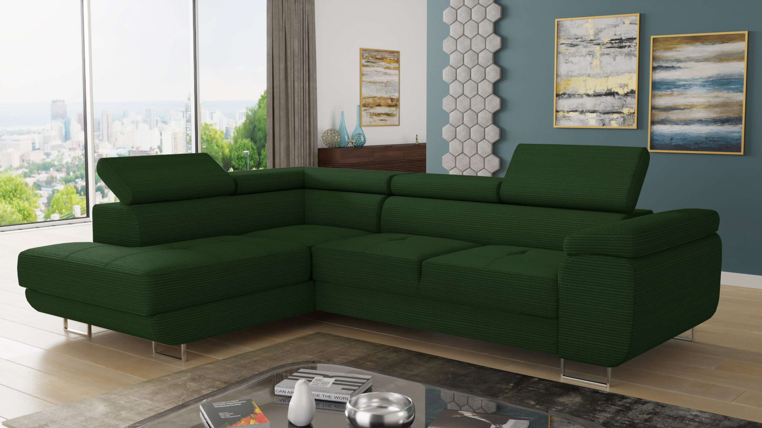 Sofnet Ecksofa Caris Cord, mit Schlaffunktion günstig online kaufen