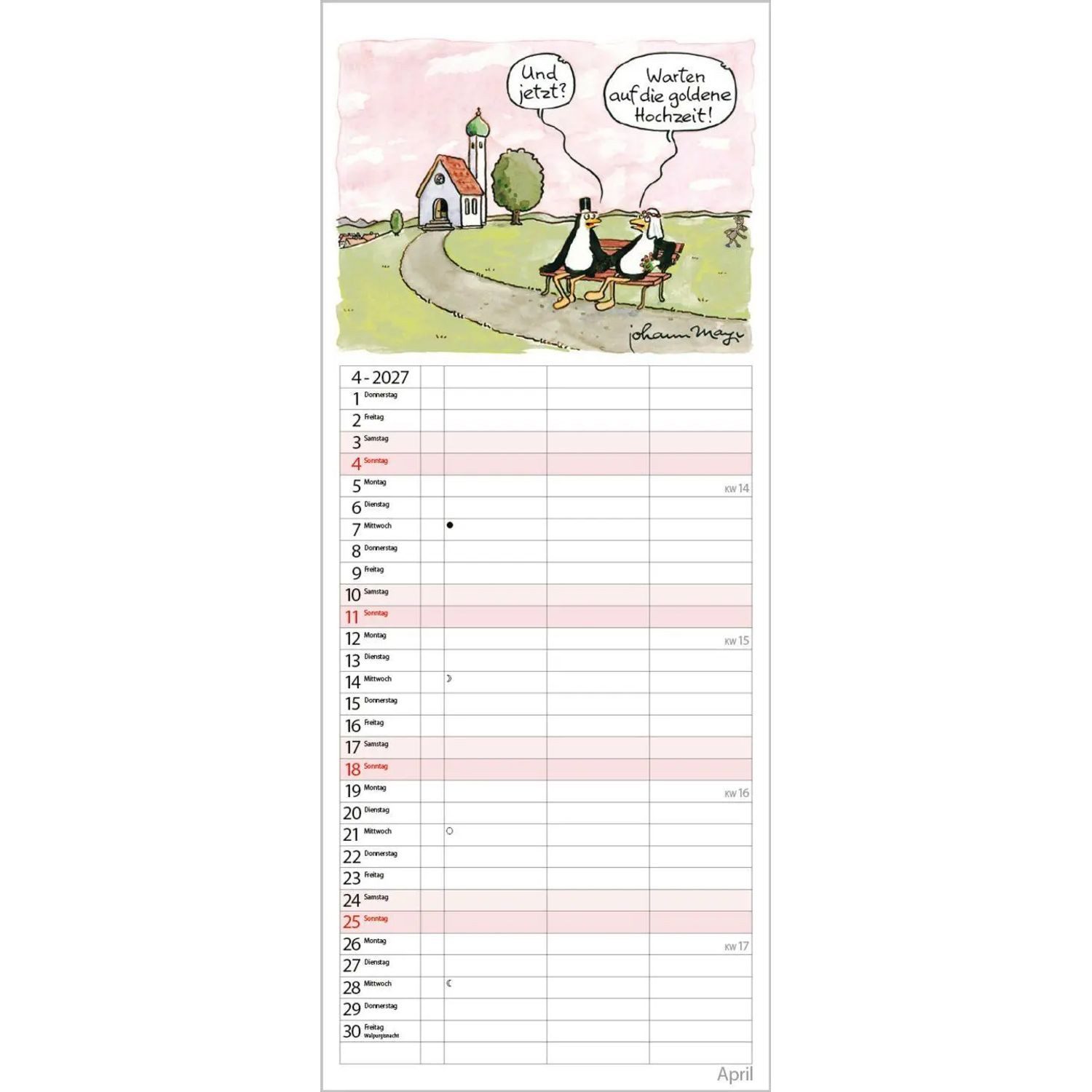 Korsch Verlag Wandkalender Timer für 2 2027 – Bild 5 von 5