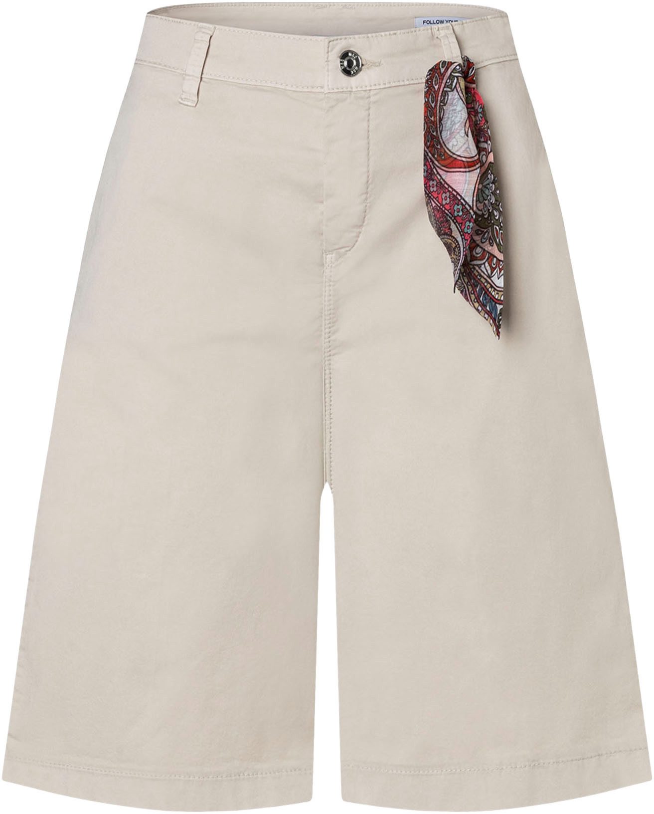 MAC Bermudas CHINO Bermuda weites Bein, mit Deko-Tuch