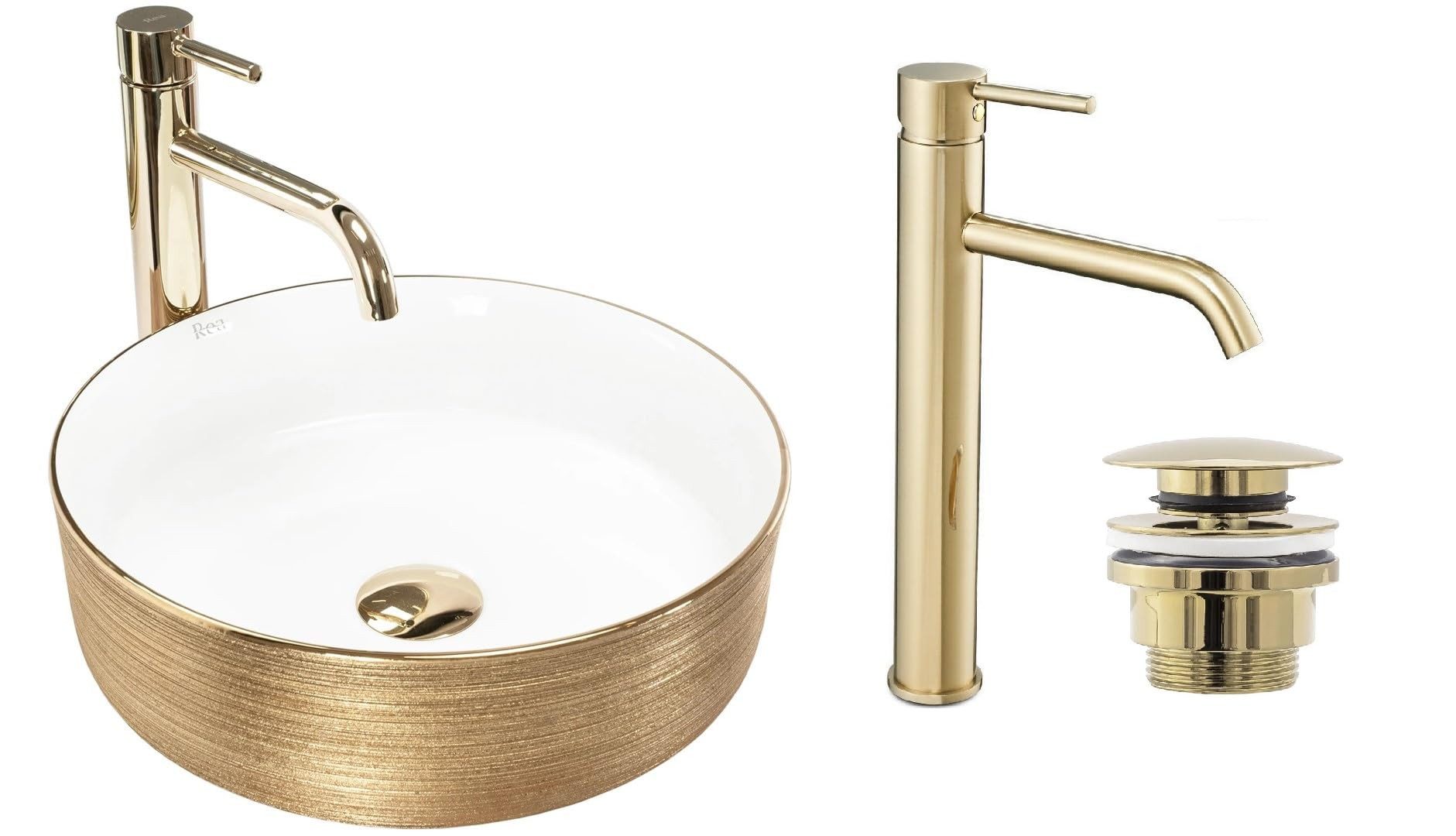 GTM Design Aufsatzwaschbecken Modern Waschbecken ohne Hahnloch für Badezimm günstig online kaufen