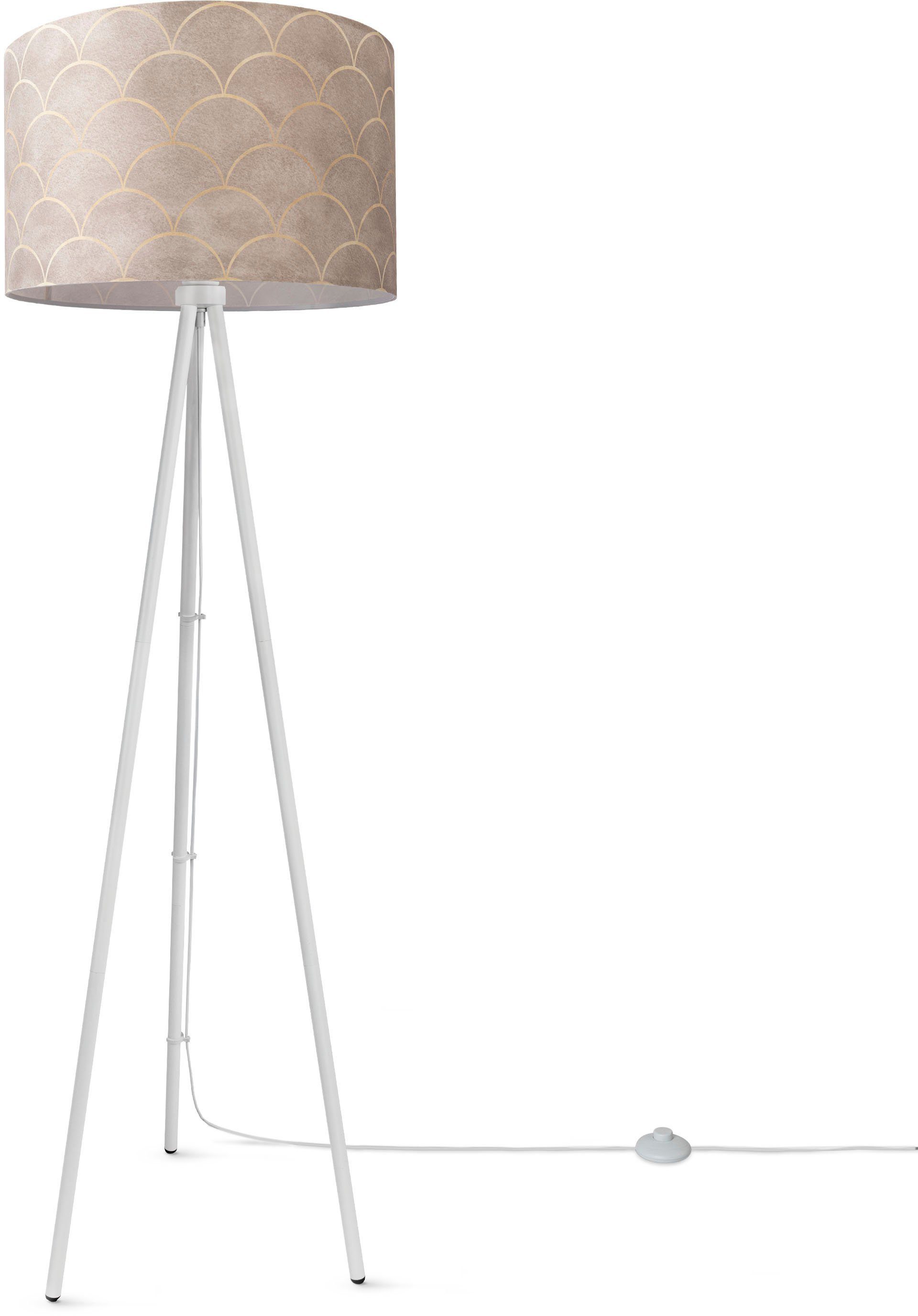 Lampe Trina Stativ Stehlampe Mit Stoffschirm Paco Retro Pillar, Home Stehlampe Leuchtmittel, Dreibein ohne Wohnzimmer