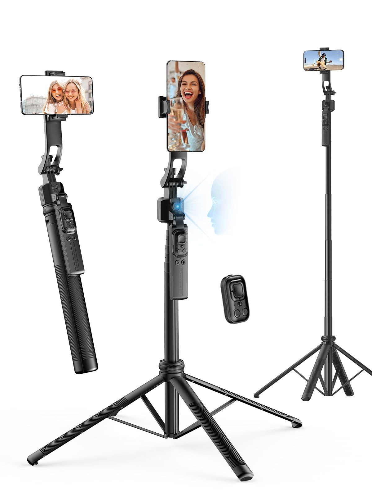 Rollei 23152 Kamerastativ (Automatischer AI Tracking Selfie-Stick für TikTok & Vlogs)