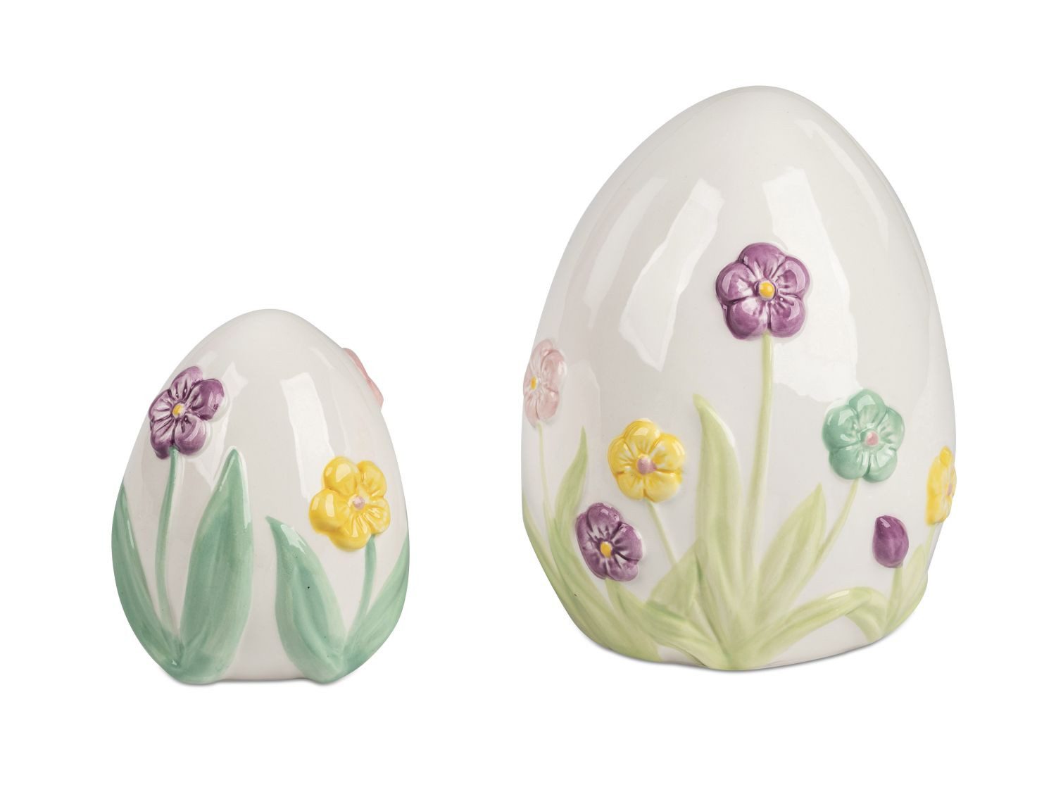 formano Skulptur Blumendekor, Höhe: 10cm, Farbe: Weiß, Motiv: Blumen