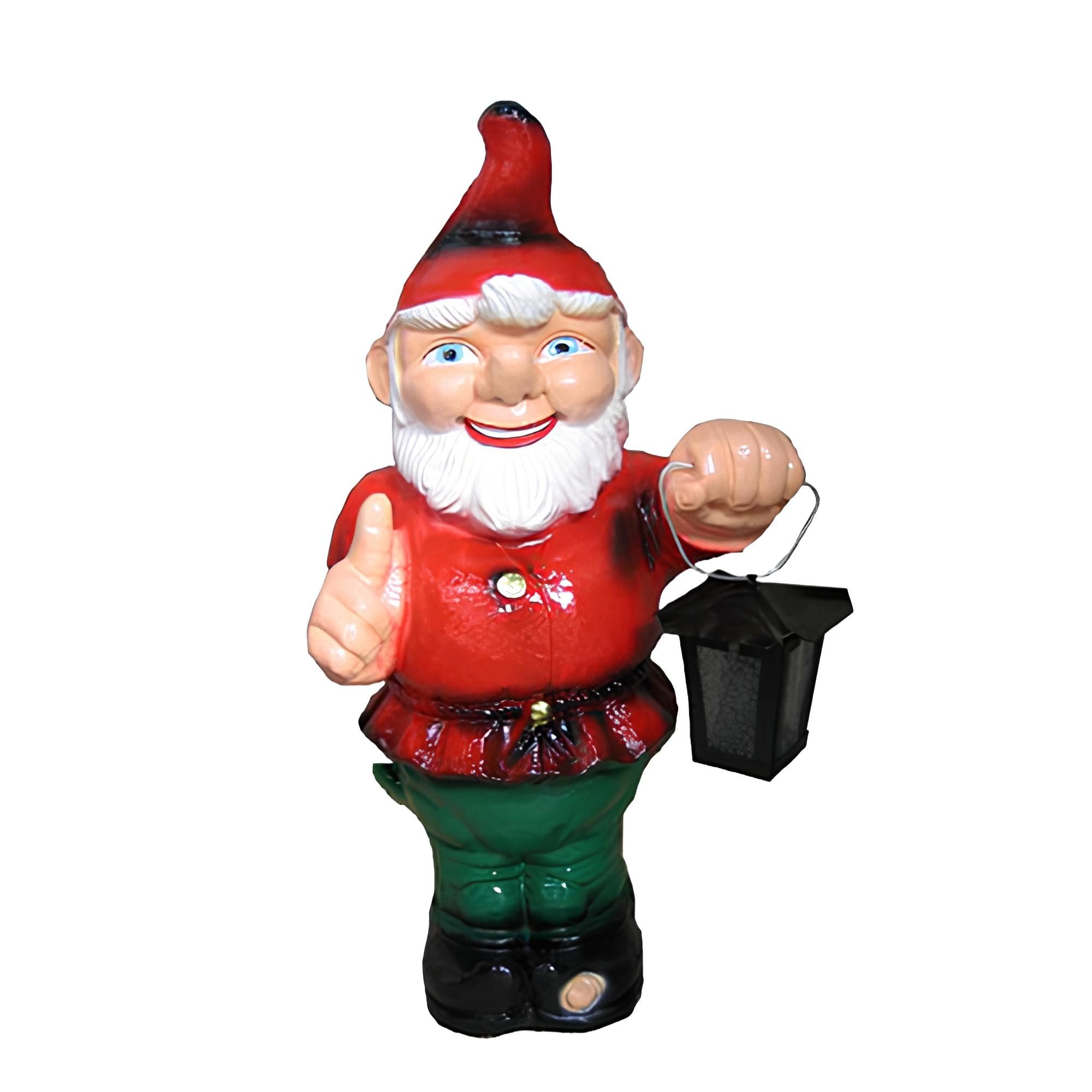 Xlmoebel Gartenzwerg Handgefertigte Zwergenfigur aus wetterfestem Material für den Garten, (Skulptur M28-49cm), Hergestellt in Europa