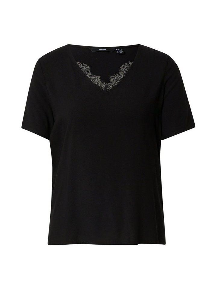 Vero Moda T-Shirt NADS (1-tlg) Spitze, Ton-in-Ton-Nähte