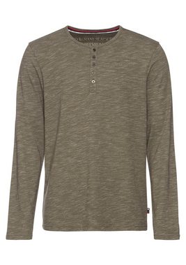 Bruno Banani Langarmshirt mit modischer Knopfleiste