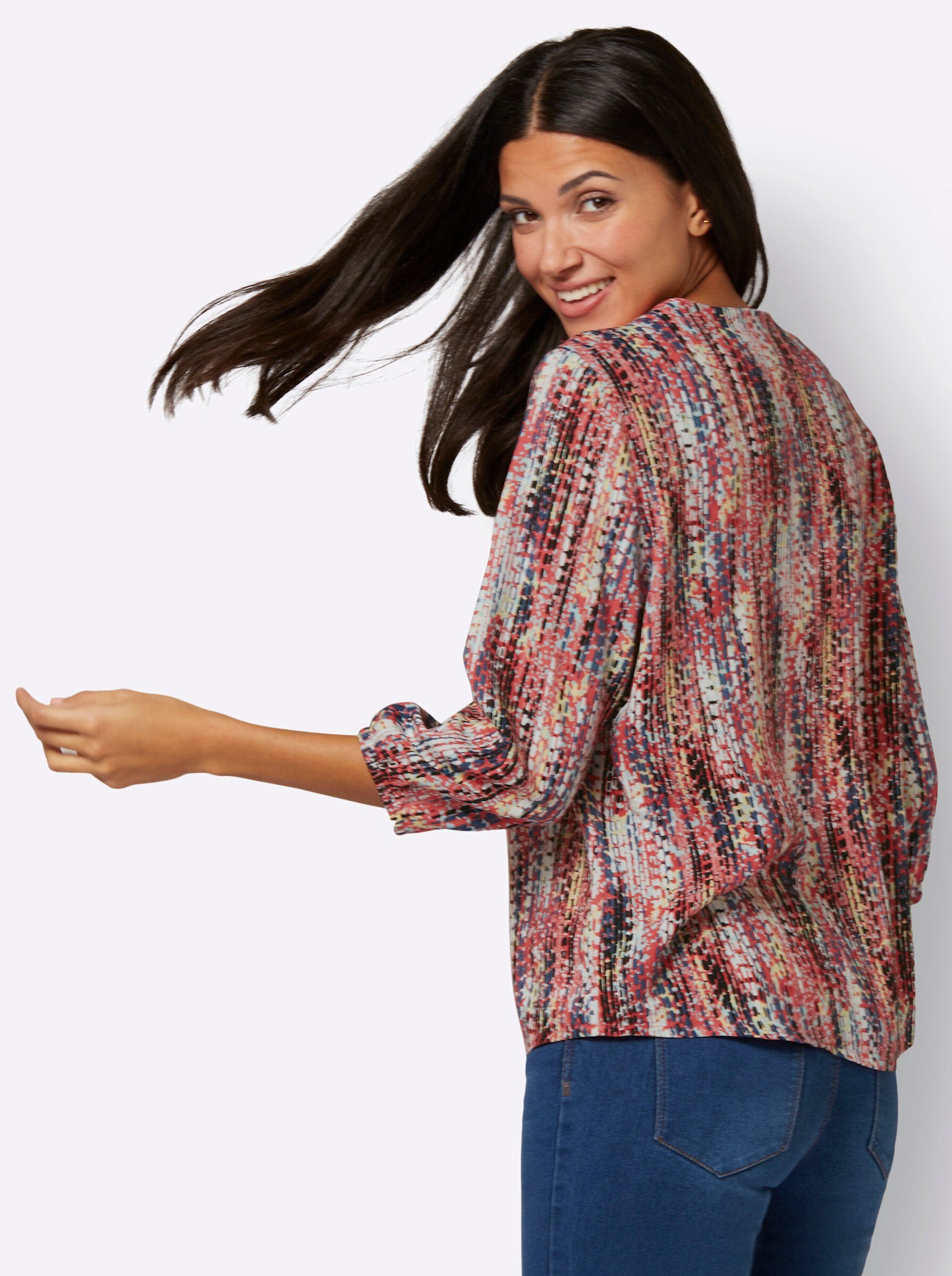 Sieh an! Klassische Bluse Druckbluse . günstig online kaufen