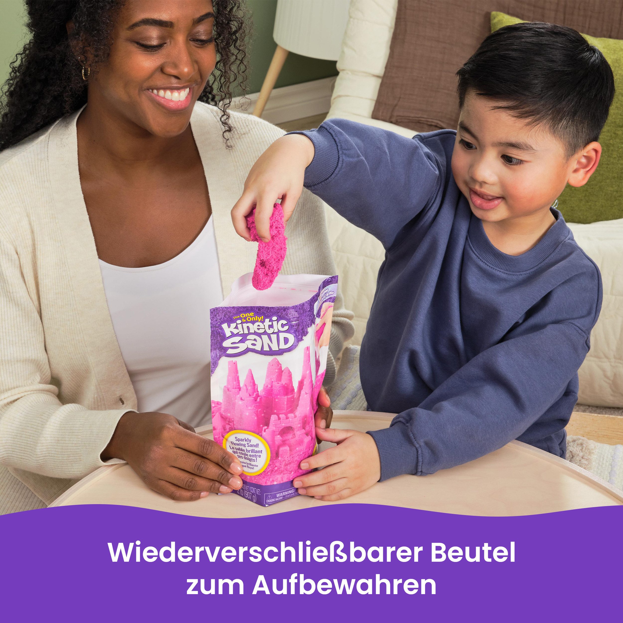 Spin Master Kreativset Kinetic Sand - 907 g Beutel Schimmer Pink