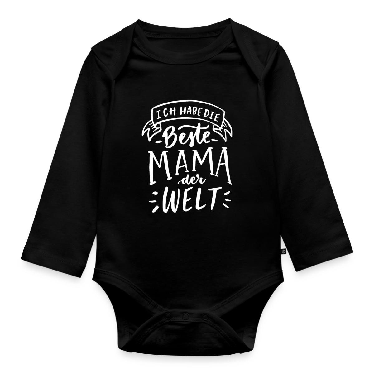 Spreadshirt Langarmbody Beste Mama der Welt, Geschenk Mutter Tages Baby Body Langarm (1-tlg)