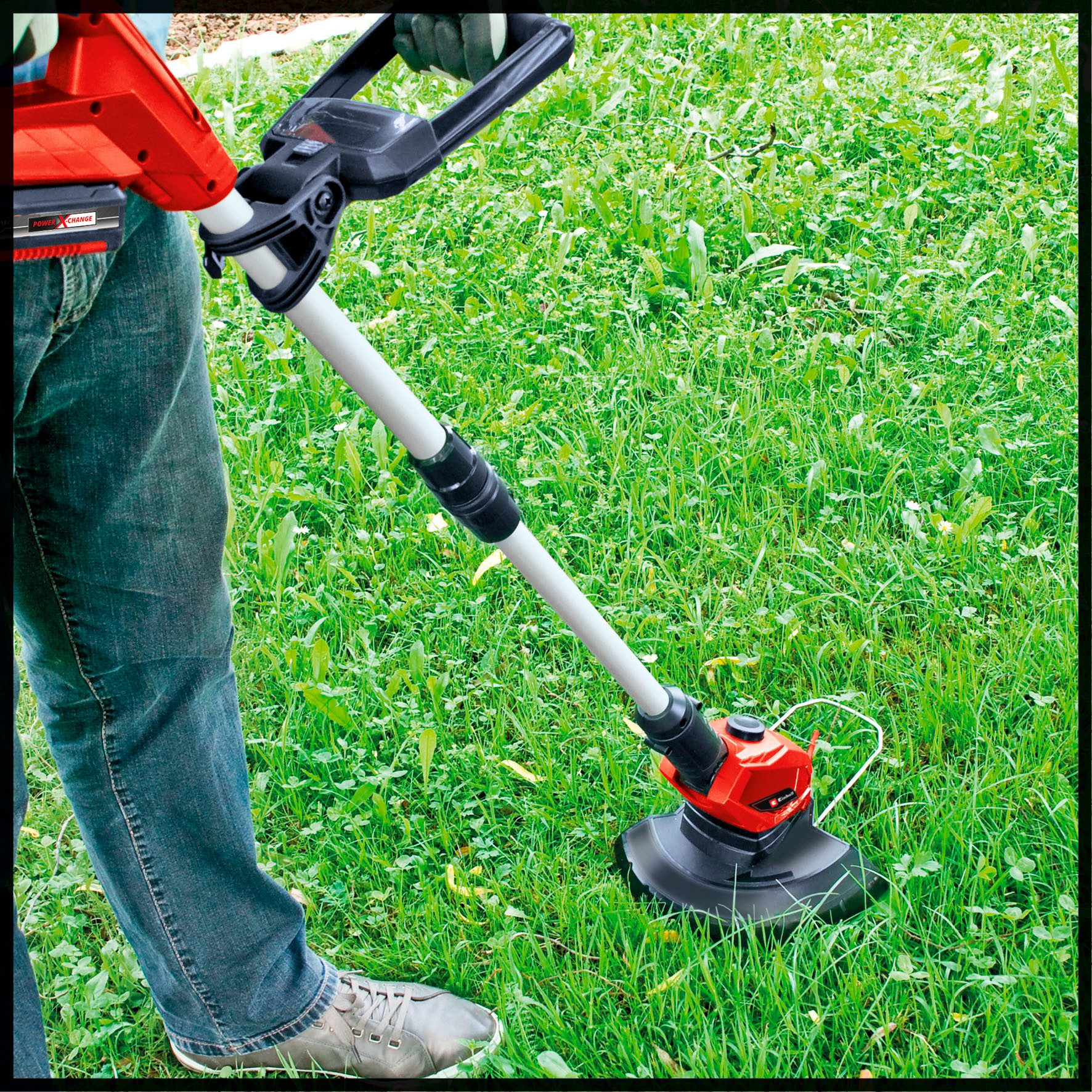 Einhell Akku-Rasentrimmer »GE-CT 18 Li (1x 2,5 Ah)«, 24 cm Arbeitsbreite Messer, Inkl. Akku, Ladegerät und 20 Ersatzmesser