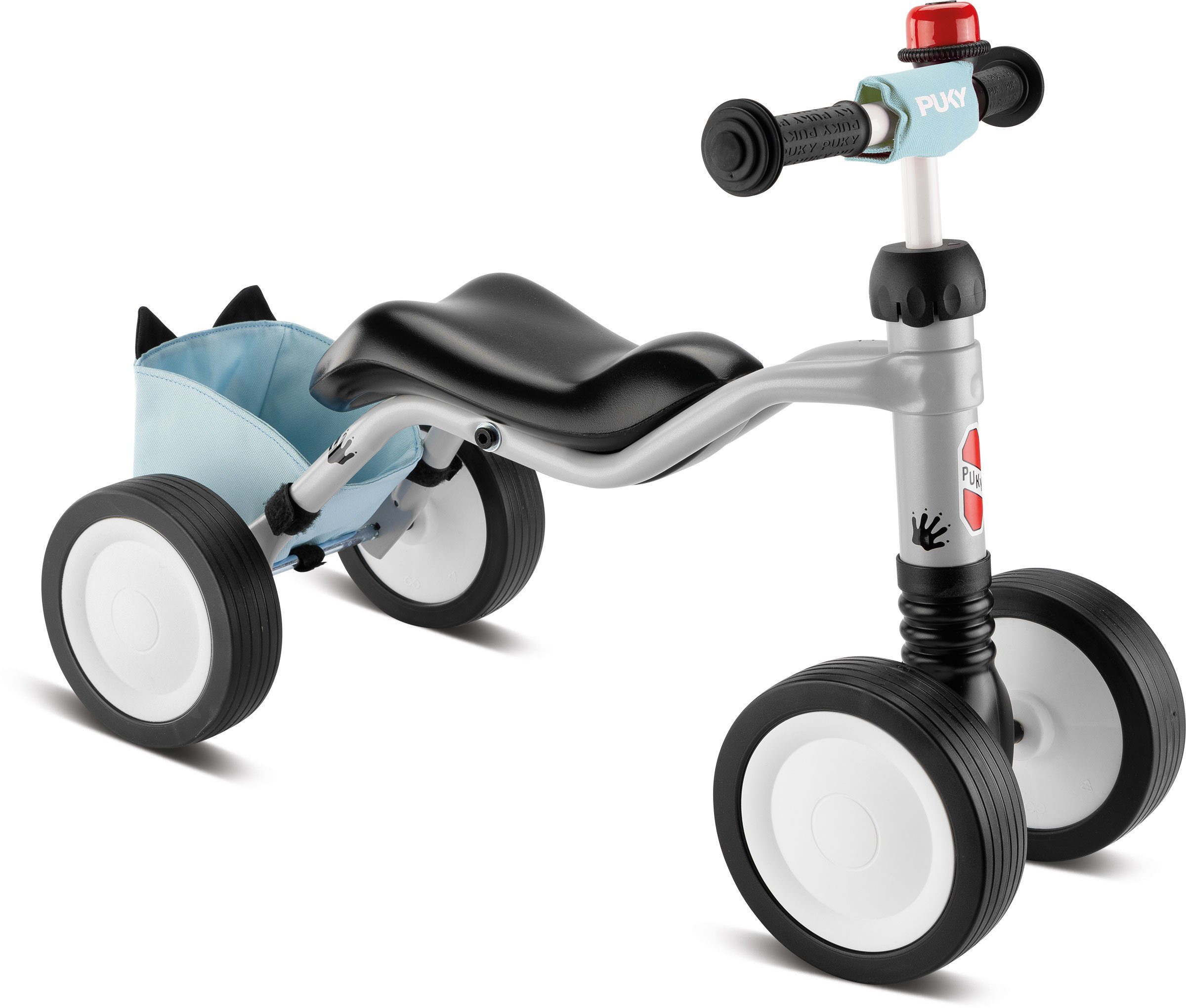 Puky Laufrad Puky Wutsch Laufrad Bundle, sicheres Rutschfahrzeug, Rutschrad für Kleinkinder ab 1 Jahr mit leisen Laufrädern, Lenkeinschlagsbegrenzung und ergonomischem Sitz grey/lightblue