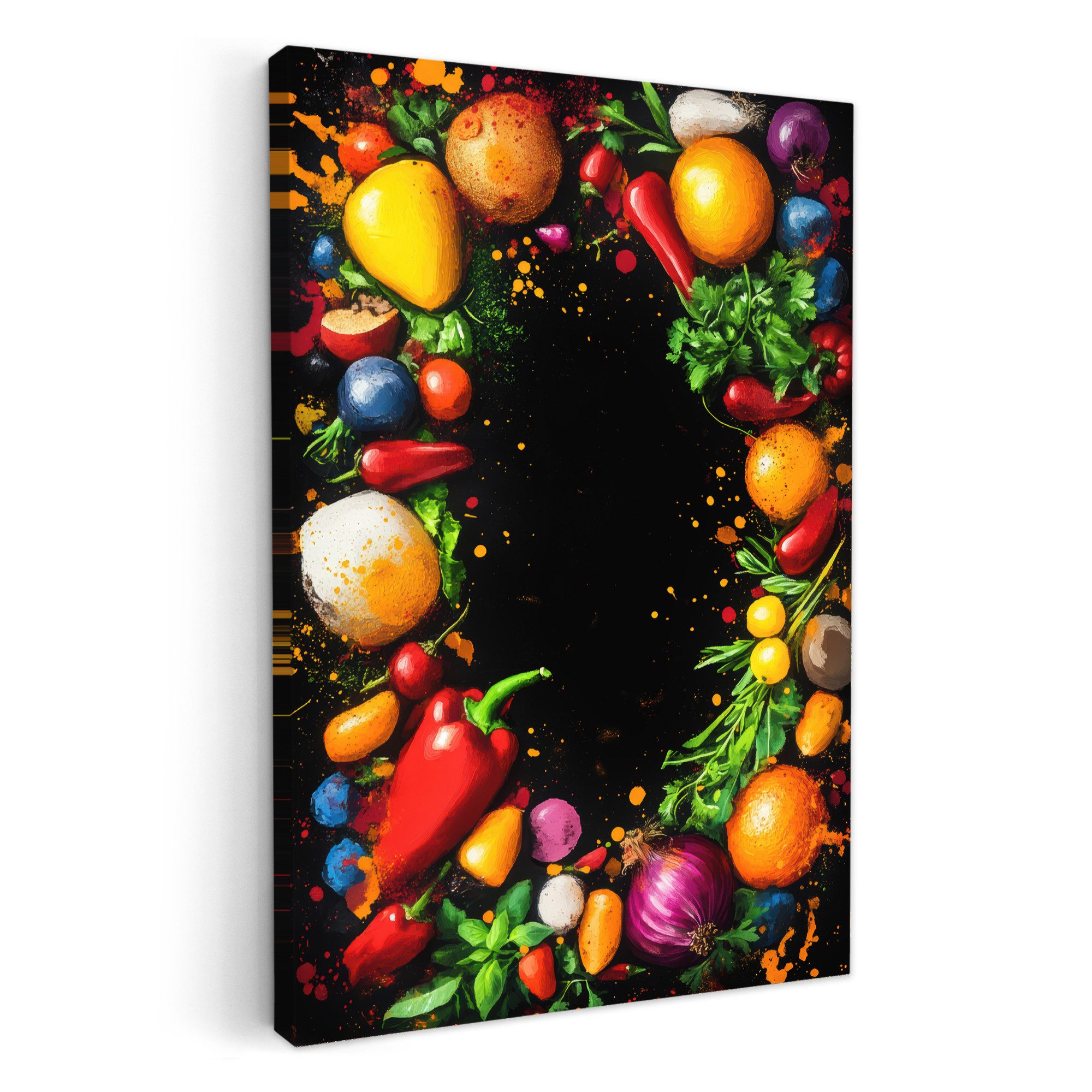 OneMillionCanvasses® Leinwandbild Gemüse - Graffiti - günstig online kaufen