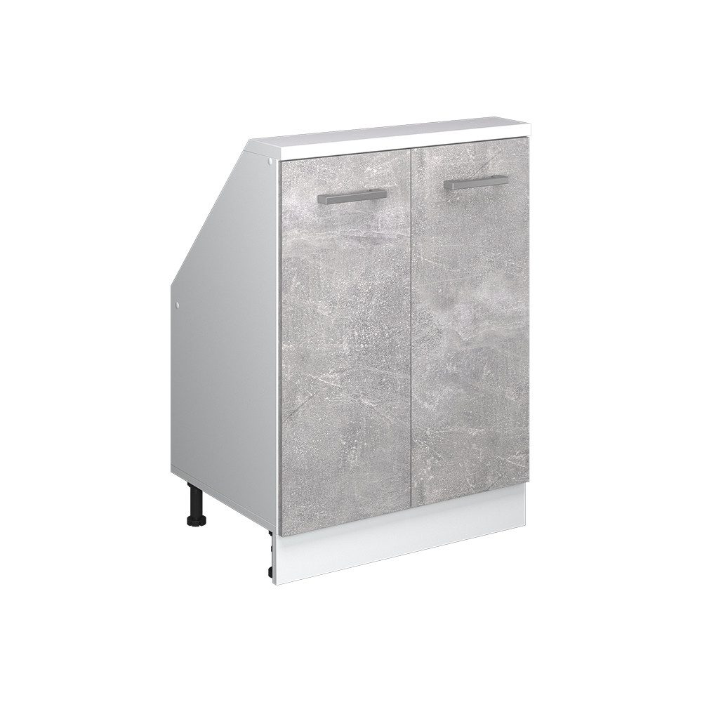 Vicco Unterschrank R-Line, Beton/Weiß, 60 cm günstig online kaufen