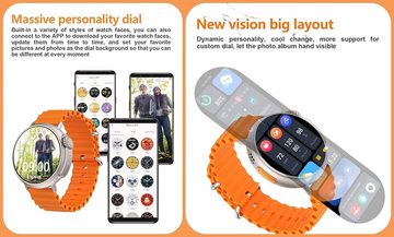 Aliwisdom Smartwatch (1,6 Zoll, Android iOS), Wasserdicht Fitness Tracker für iOS Android Mit Bluetooth telefonieren