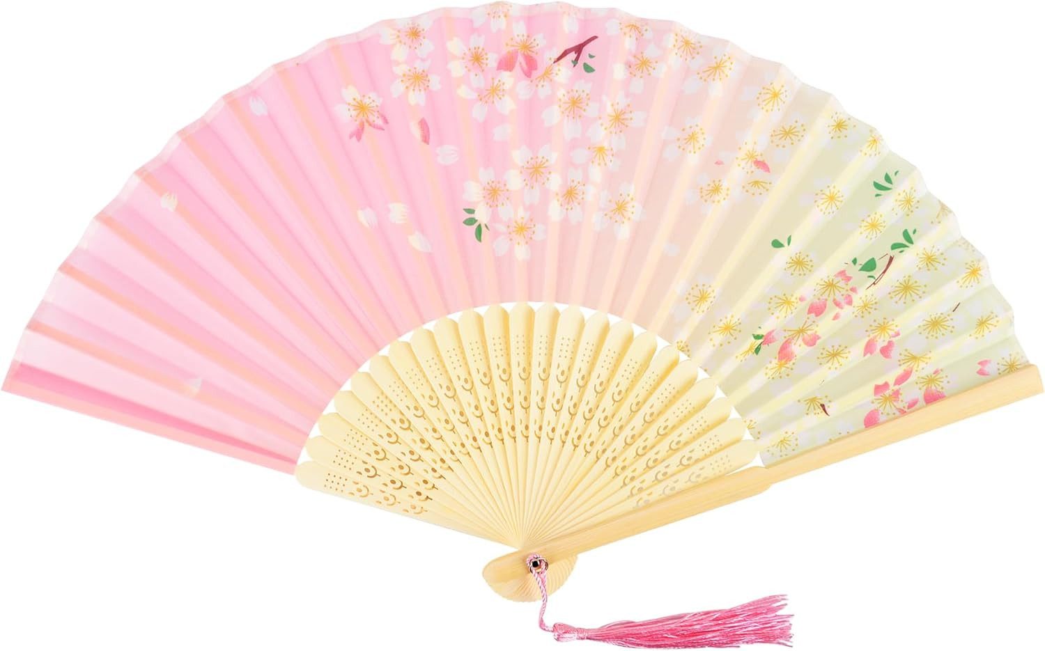 Zaewry Handfächer Quasten-Handfächer, Vintage-Faltfächer