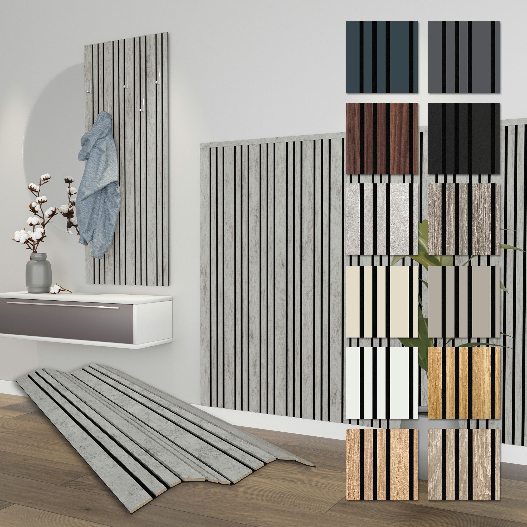 Hexim Wandpaneel, (Akustikpaneele 12 Stück 138,5x60cm günstig online kaufen