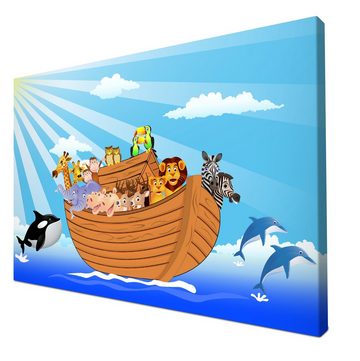 wandmotiv24 Leinwandbild Noahs Arche, Kinder Motive (1 St), Wandbild, Wanddeko, Leinwandbilder in versch. Größen