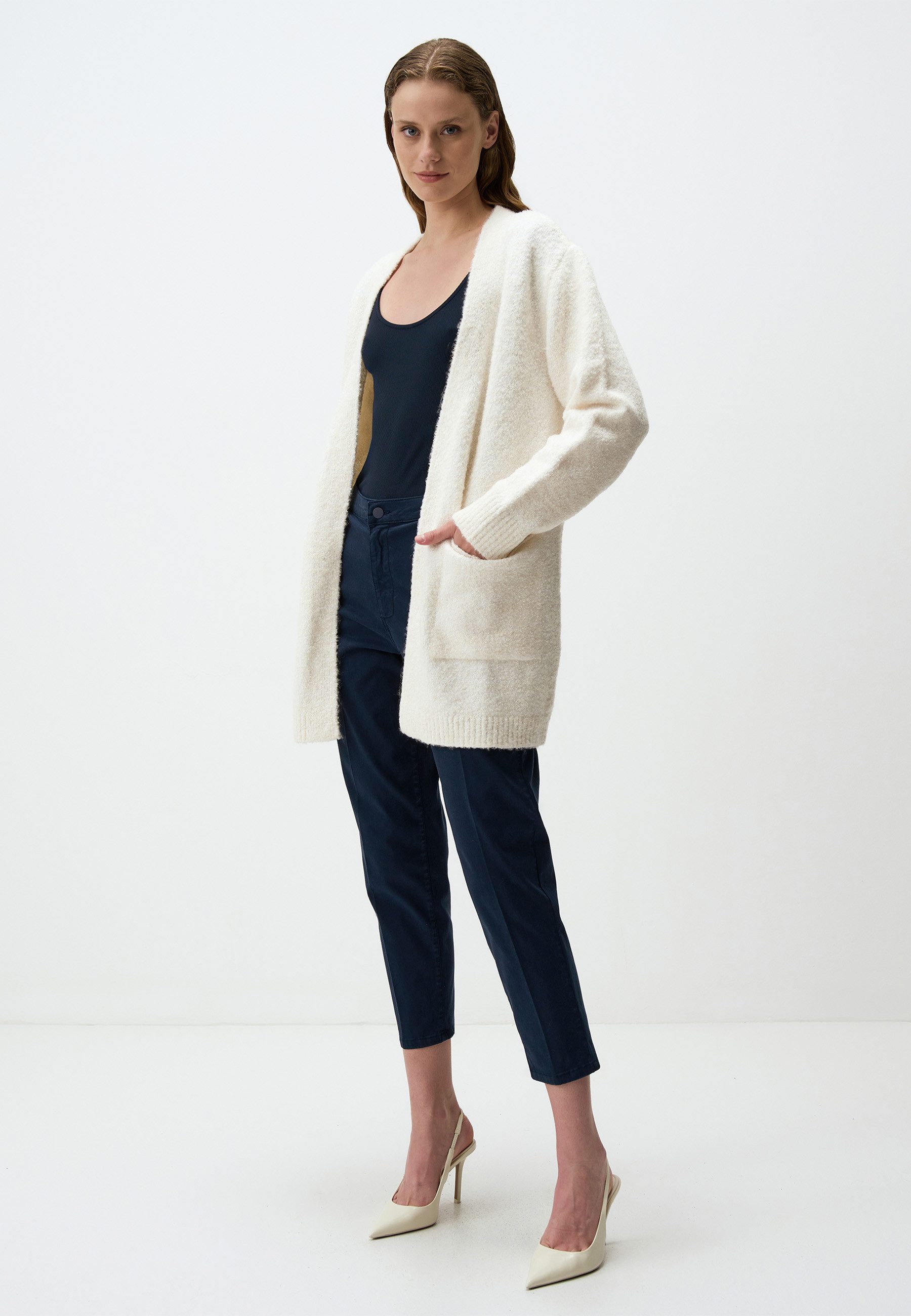 Jimmy Key Cardigan Gemütlich Weiß Cardigan günstig online kaufen