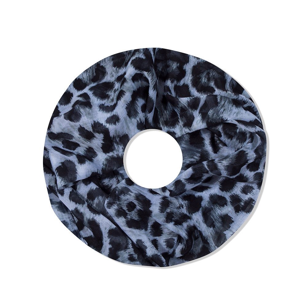 Loop Damen Schal mit Leo-Muster Weich aus 100% Viskose
