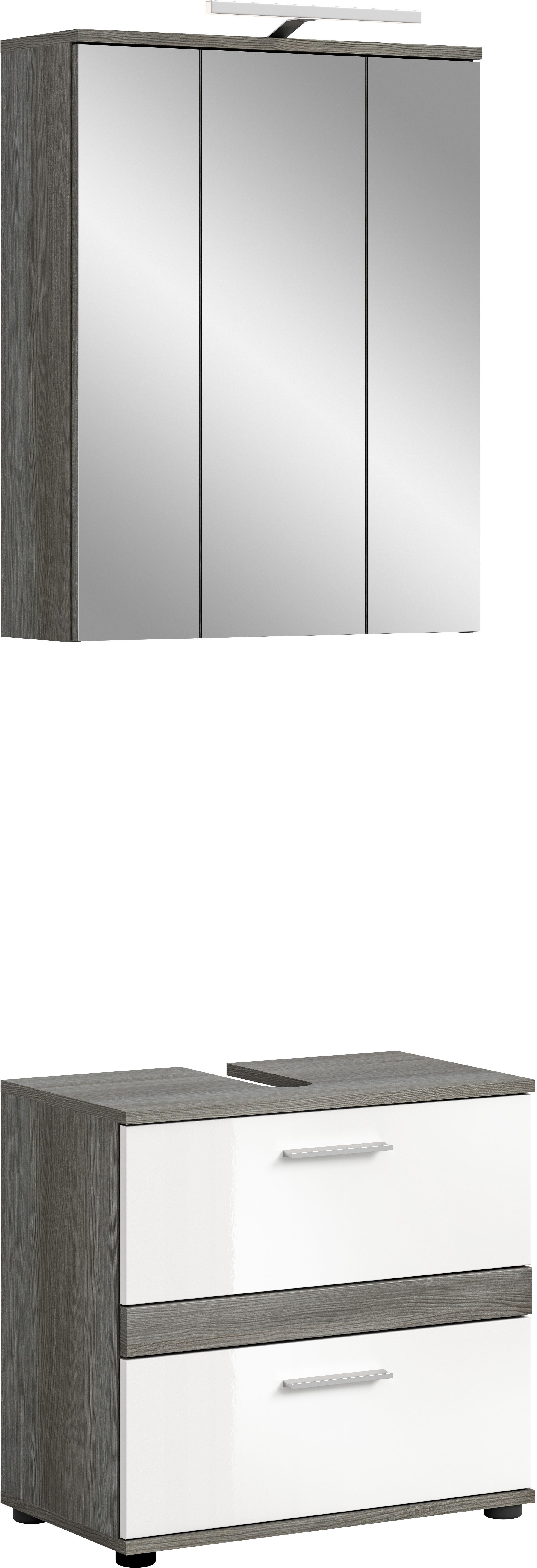 welltime Badmöbel-Set Lucca, bestehend aus: 1x Waschbeckenunterschrank & 1x günstig online kaufen