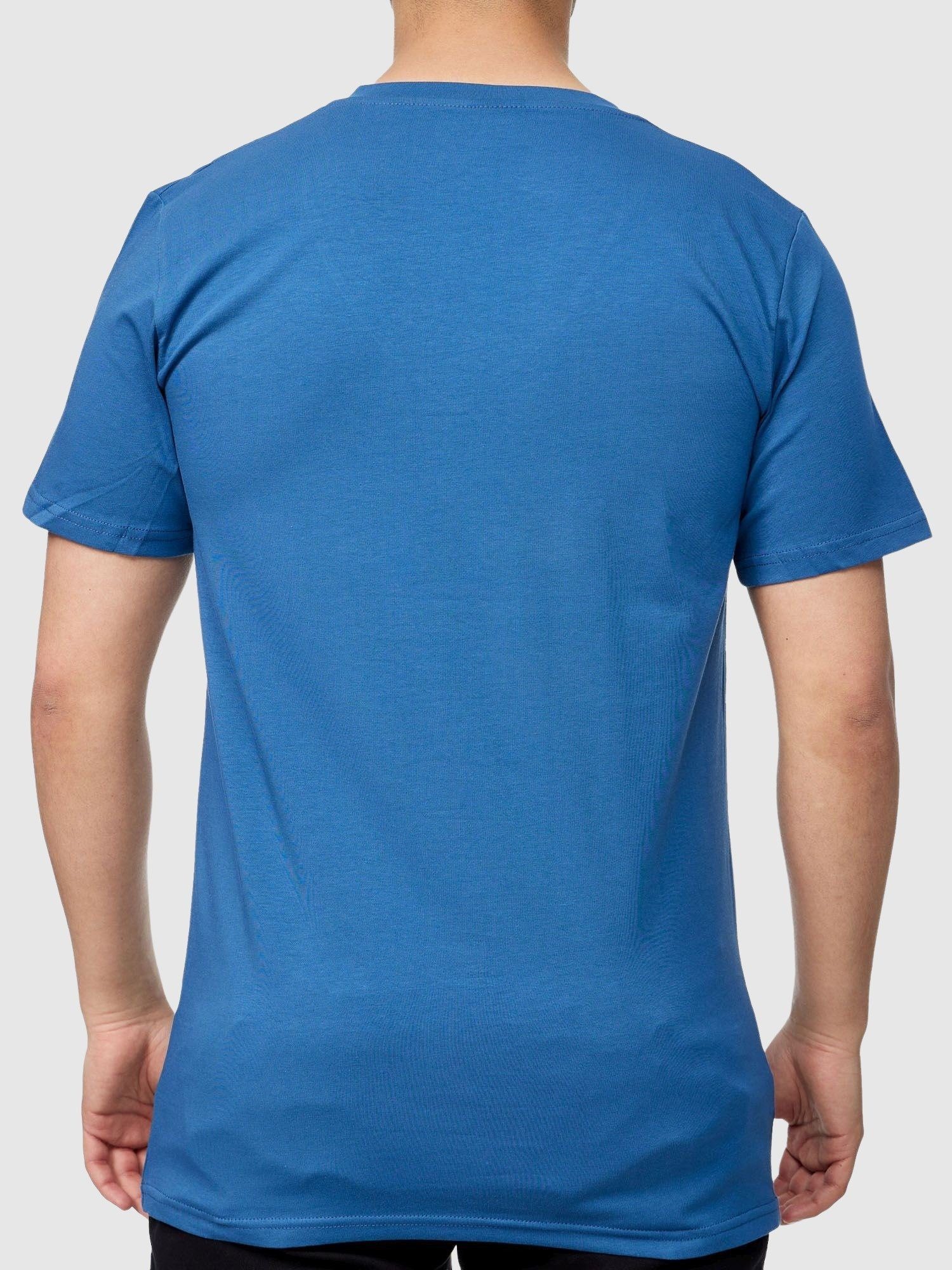 John Kayna T-Shirt (Shirt Casual Kayna Poloshirt Herren Tee, Tshirt für Tee Shirt Männer Polo Blau Freizeit T Polo T-Shirt Kurzarmshirt 1-tlg) Fitness John