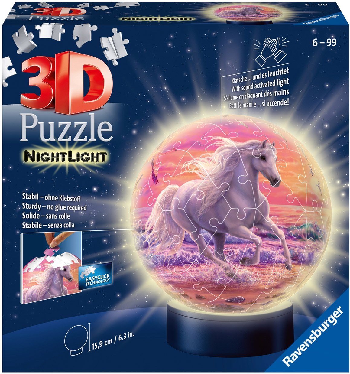 Ravensburger Puzzleball Nachtlicht Pferde am Strand, günstig online kaufen