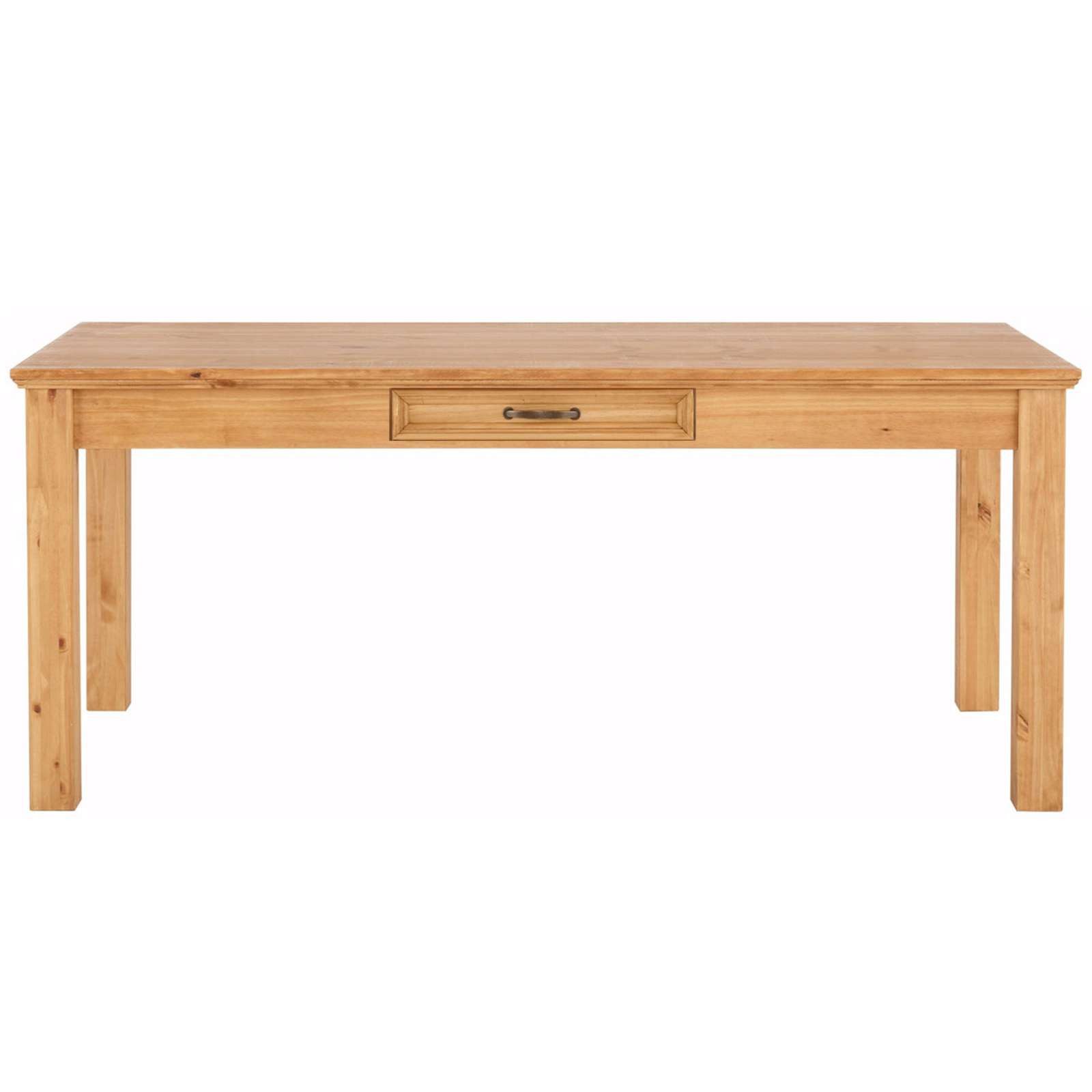 OTTO home Esstisch Selma, mit Schublade, aus massivem Kiefernholz, Breite 140 oder 180 cm