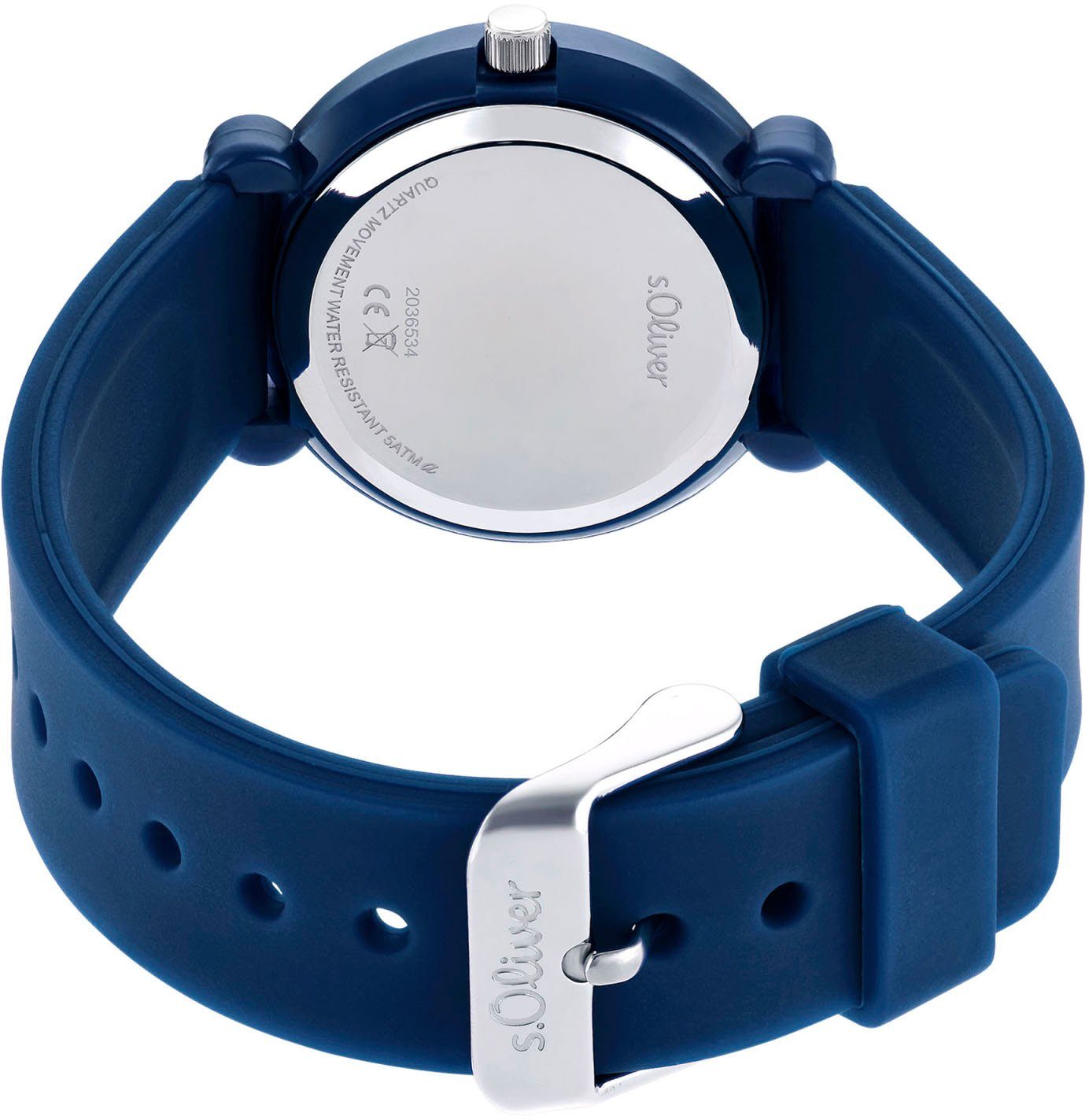 s.Oliver Quarzuhr 2036534, ideal auch als Geschenk, Trendige Armbanduhr für  Jungen