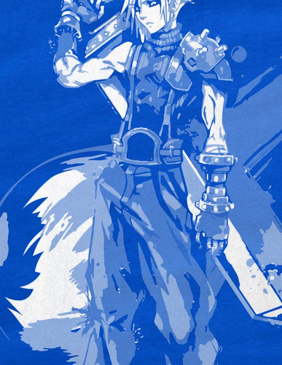 style3 Print-Shirt Herren T-Shirt Cloud chocobo blau 7 sephiroth VII final Strife