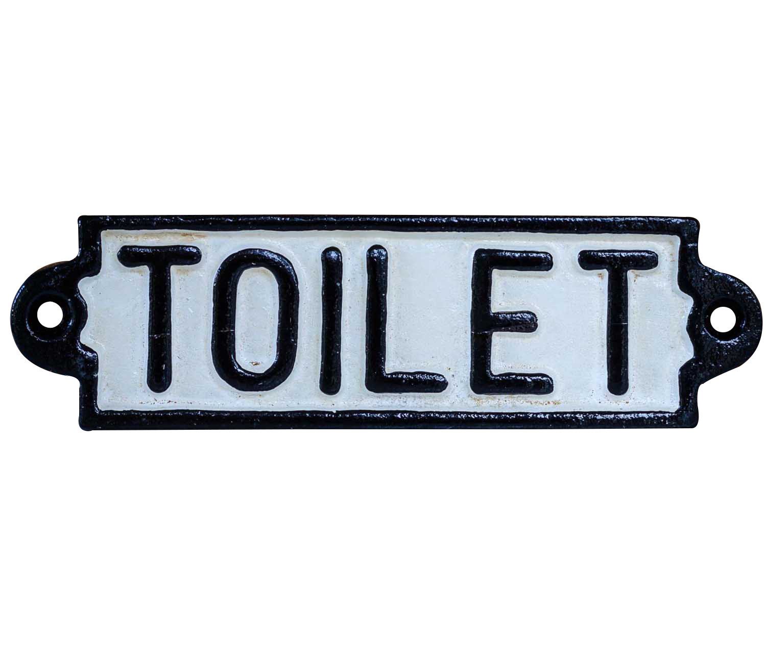 Dekoobjekt Nostalgie Türschild Schild Toilet Toilette Gäste WC 16cm Eisen Antik-S