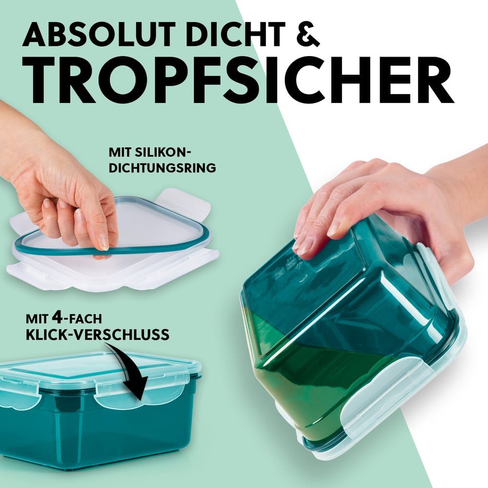 GOURMETmaxx Frischhaltedose Lunchbox Vorratsdose klick-it, Polypropylen (PP)/Silikon, einfrieren, aufbewahren und erwärmen – Bild 4 von 5