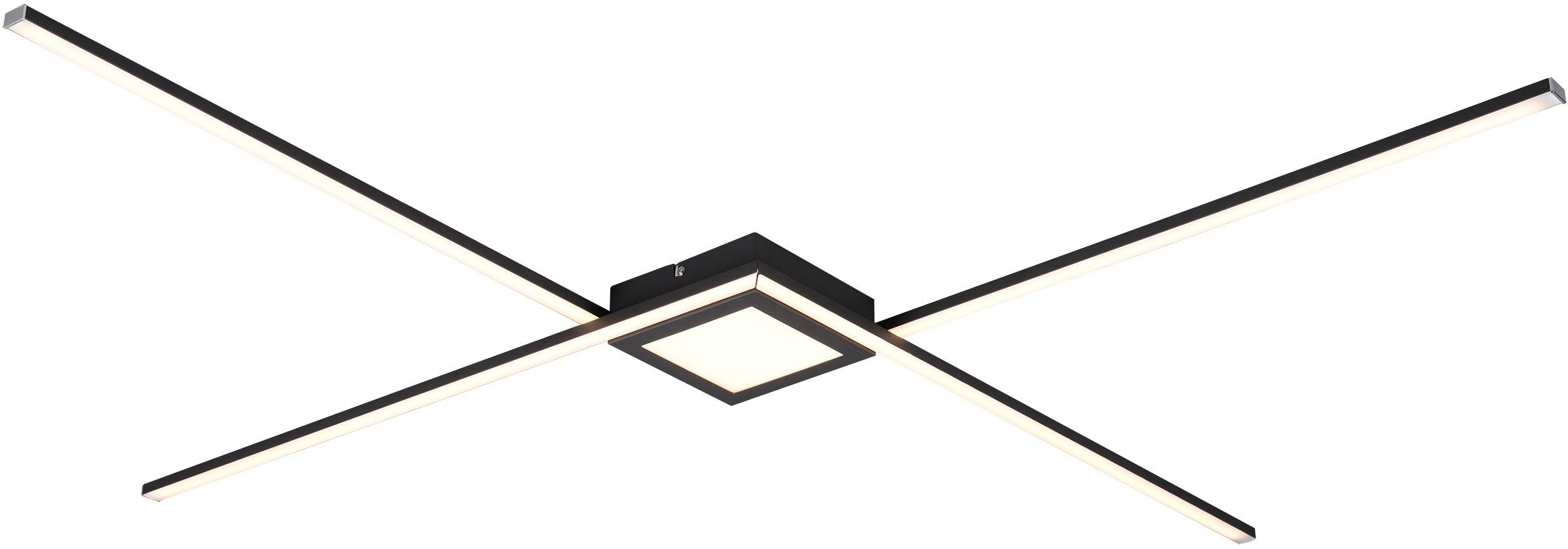 nicht Leuchten extern Warmweiß, mehrere TRIO Oxford, fest Dimmer, LED Deckenleuchte Helligkeitsstufen, integriert, dimmbar LED