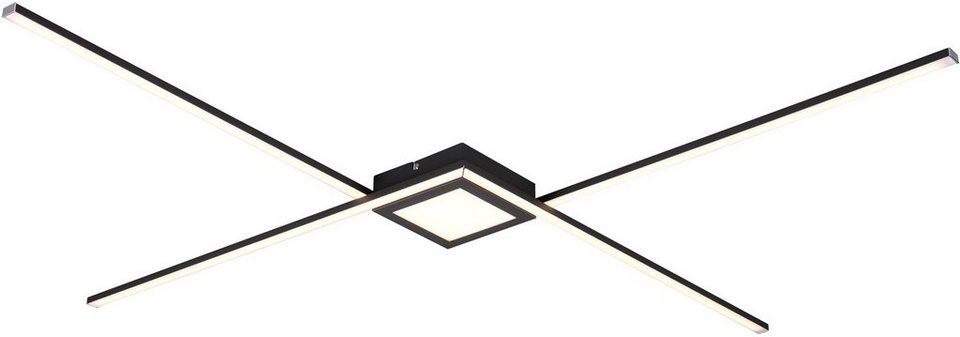 TRIO Leuchten LED Deckenleuchte Oxford, Dimmer, mehrere Helligkeitsstufen, LED  fest integriert, Warmweiß, extern nicht dimmbar
