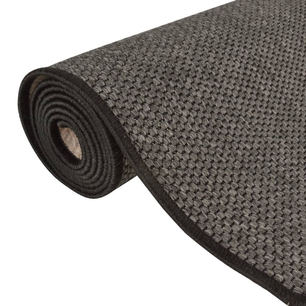 vidaXL Teppich Teppichläufer Sisal-Optik Anthrazit 80x300 cm, Rechteckig, Höhe: 0.5 mm – Bild 5 von 5