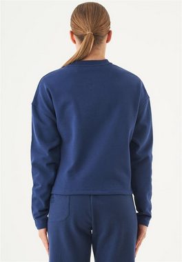 ORGANICATION Sweatshirt Seda-Women's Loose Fit Sweatshirt in Navy