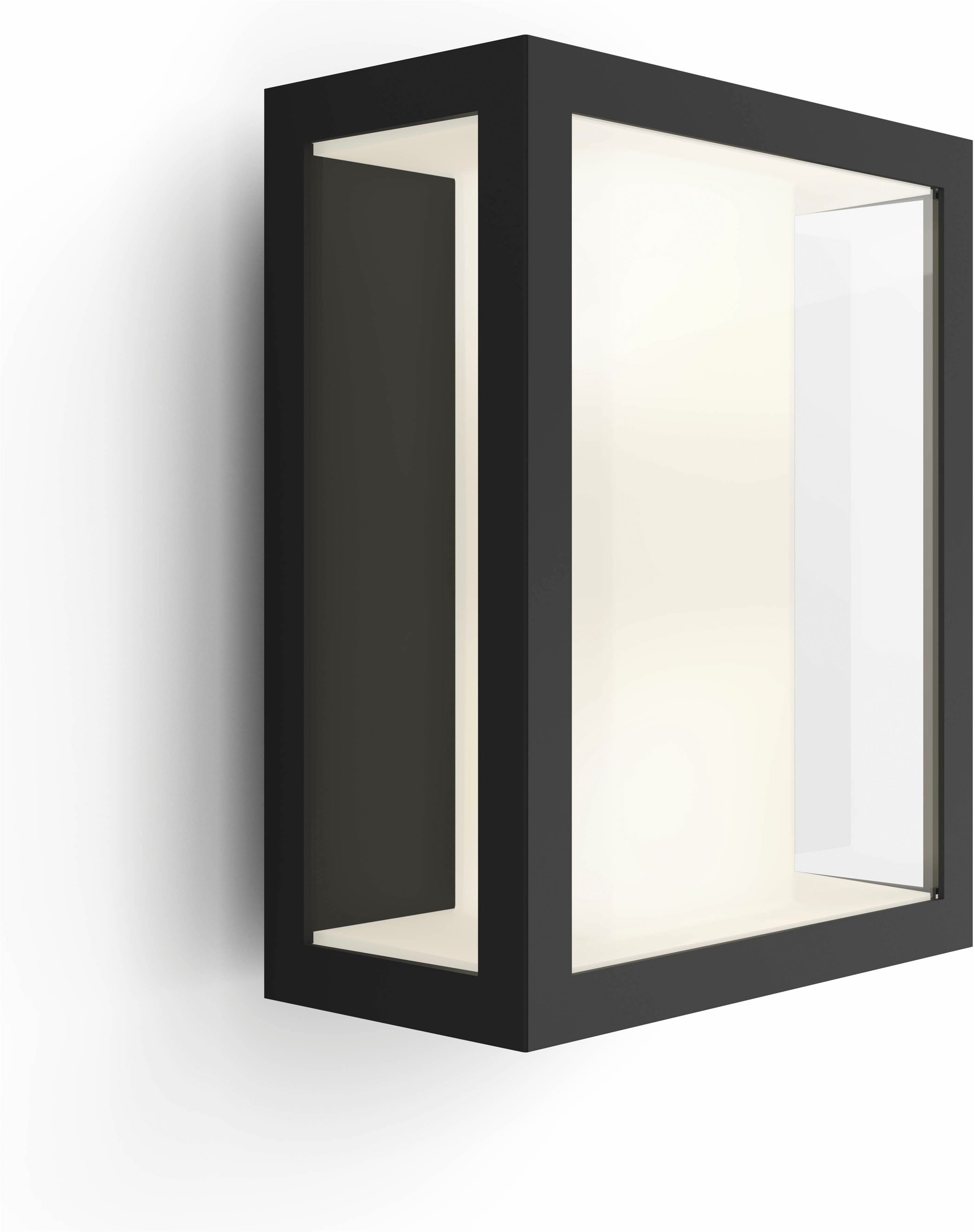 Philips Hue LED Außen-Wandleuchte Outdoor White & Color Ambiance Impress breit Hochvolt, Abschaltautomatik, Bluetooth, CCT - über Fernbedienung, Dimmfunktion, Einschlafhilfe, Farbsteuerung, Farbwechsel, Memory, nach Trennung vom Netz, Nachtlichtfunktion, RGB, Smart Home, Timerfunktion, Weckerfunktion, dimmbar über Fernbedienung, mehrere Helligkeitsstufen, LED fest integriert, Farbwechsler, RGB, warmweiß - kaltweiß, Steuerbar per App und Stimme, Smart Home fähig, Farbfähig und Weißtöne