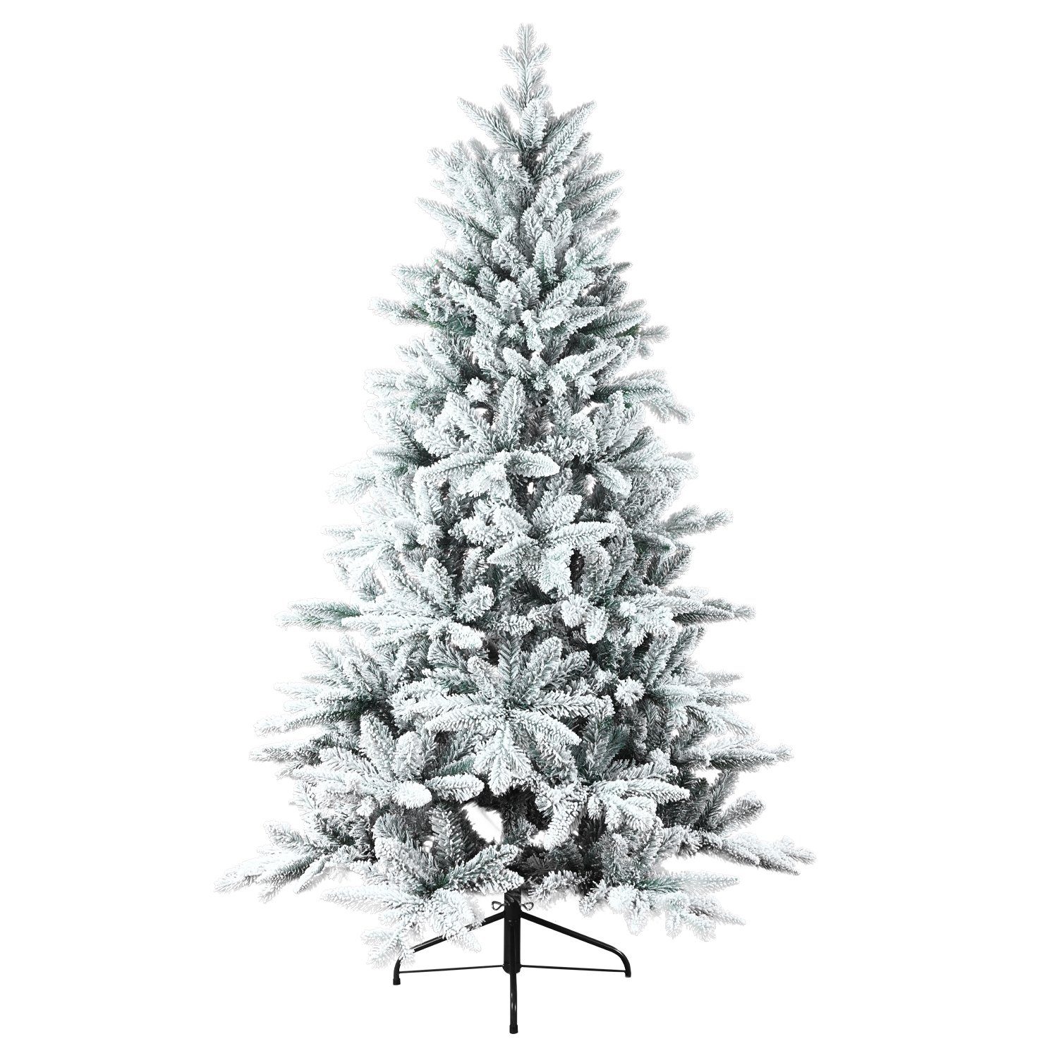 vidaXL Künstlicher Weihnachtsbaum Beflockter Weihnachtsbaum mit