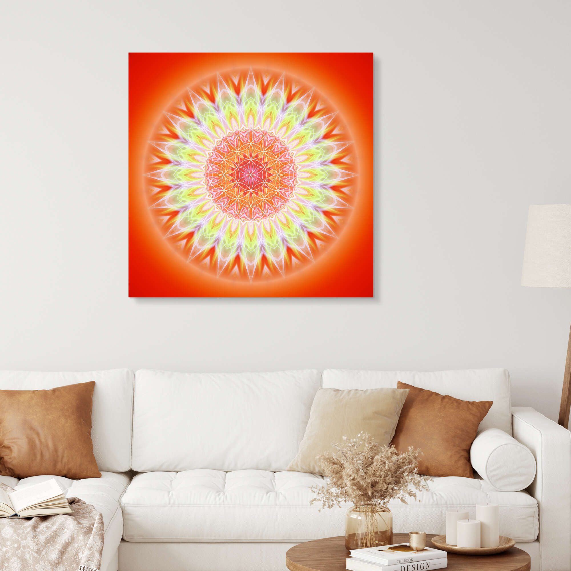 Posterlounge Forex-Bild Christine Bässler, Mandala Gesundheit mit Blume