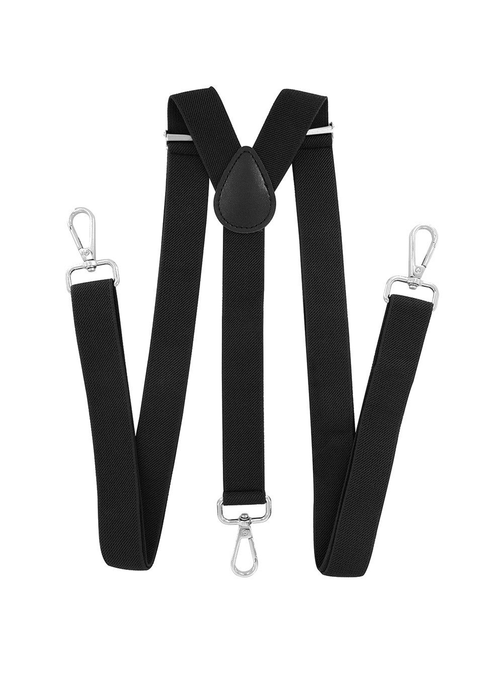 axy Hosenträger Herren Hosenträger 3 robusten Karabiner Verschluss 2,5 cm breit Y-Form verstellbar und elastisch 120cm Lang