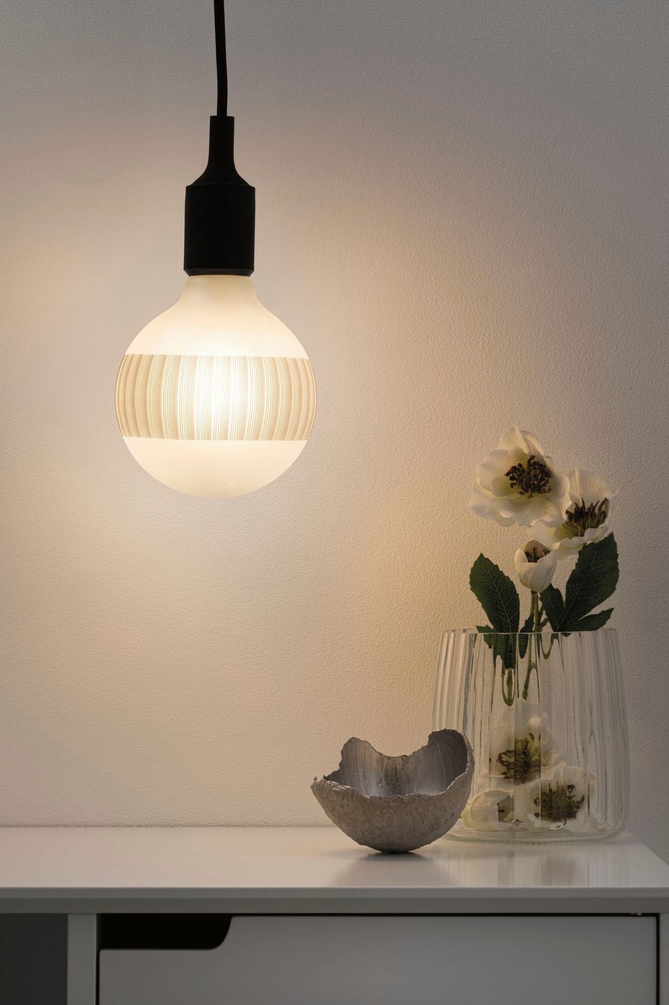 Paulmann LED-Leuchtmittel Globe 125mm Ringspiegel Schwarz günstig online kaufen