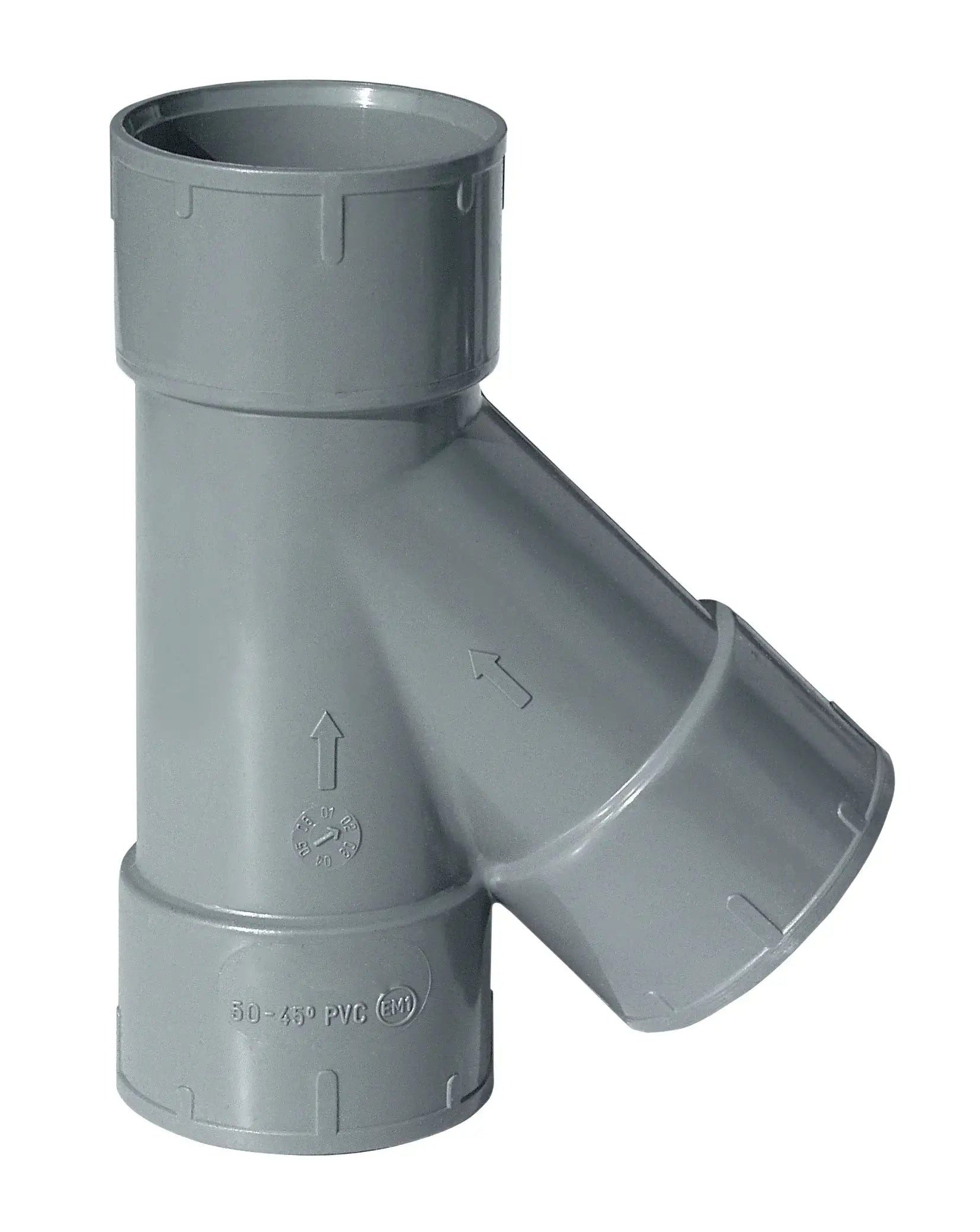 ganz24 Absperrventil Y-Abzweig PVC 45° Ø 50 mm, Effiziente Umlenkung des Durchflusses