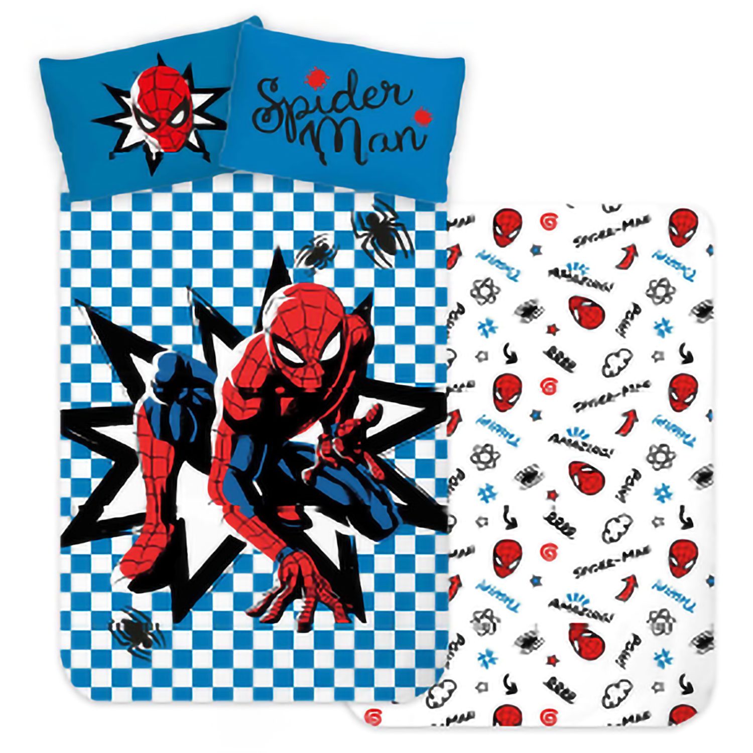 Kinderbettwäsche Spider-Man Wende-Bettwäsche Set "Helden-Power" 135x200cm