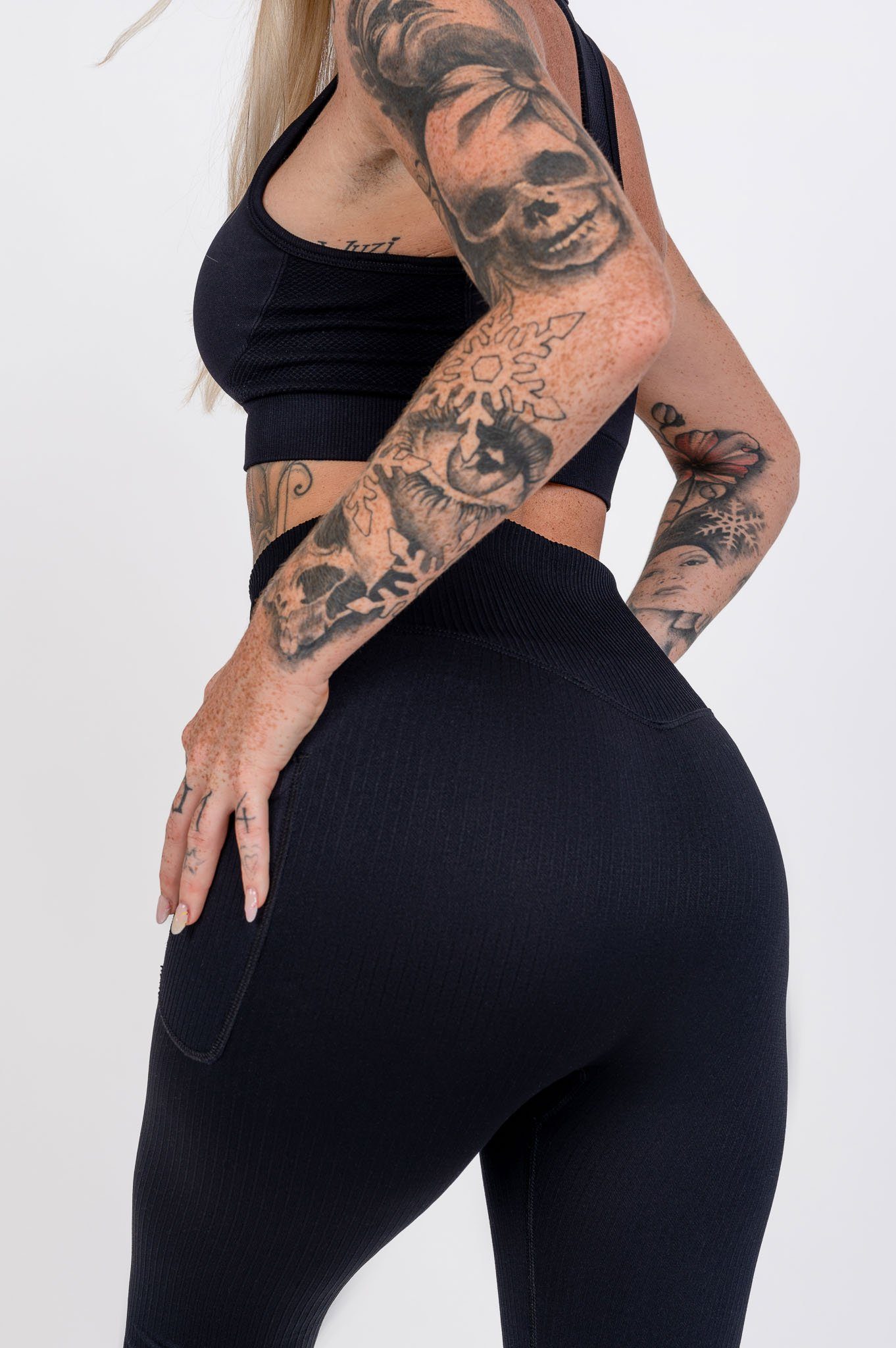 ESMINA Seamless Leggings Performance ripped Handytaschen
