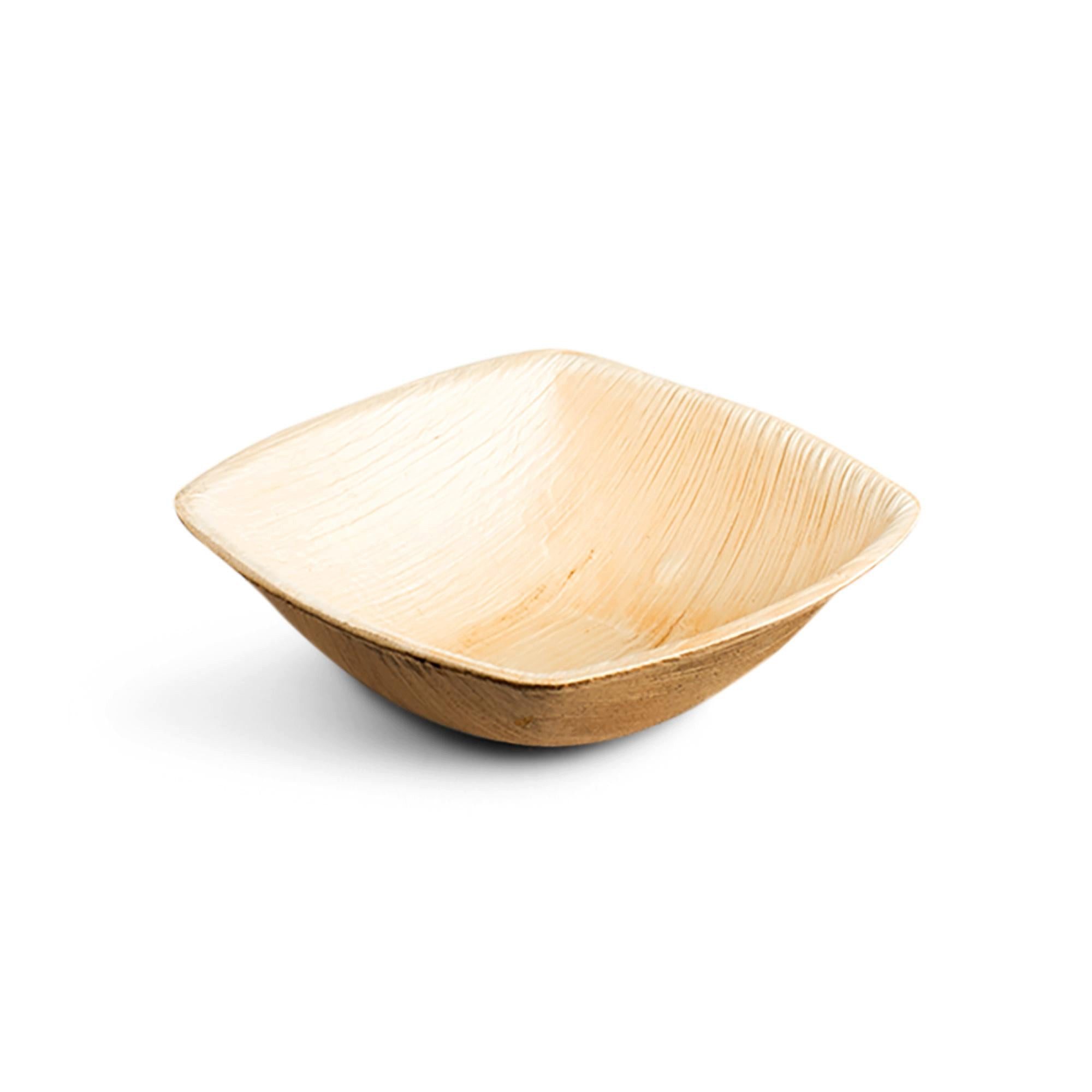 wisefood Einwegschale 25-tlg., Palmblatt-Schale, 75 ml, quadratisch, 9 x 9 x 3 cm, Palmblatt, (25-tlg)