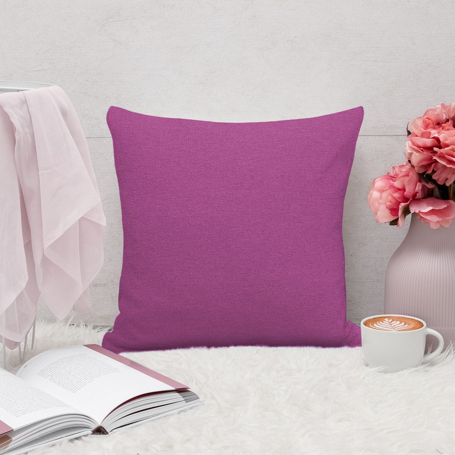 novely® Dekokissen 3er-SET DEKOKISSEN MALCHIN Kuschelweiche Sofakissen - Kissenbezug in 4, Kuschelweich, Robust, Pflegeleicht