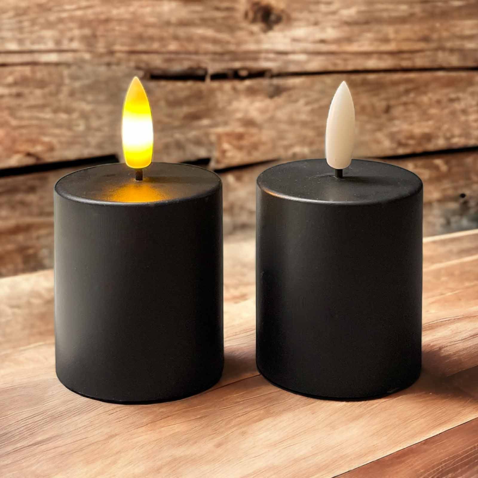 Coen Bakker Deco BV LED-Kerze Votive Candles (Set, 2-tlg), schwarz 3D Flamm günstig online kaufen