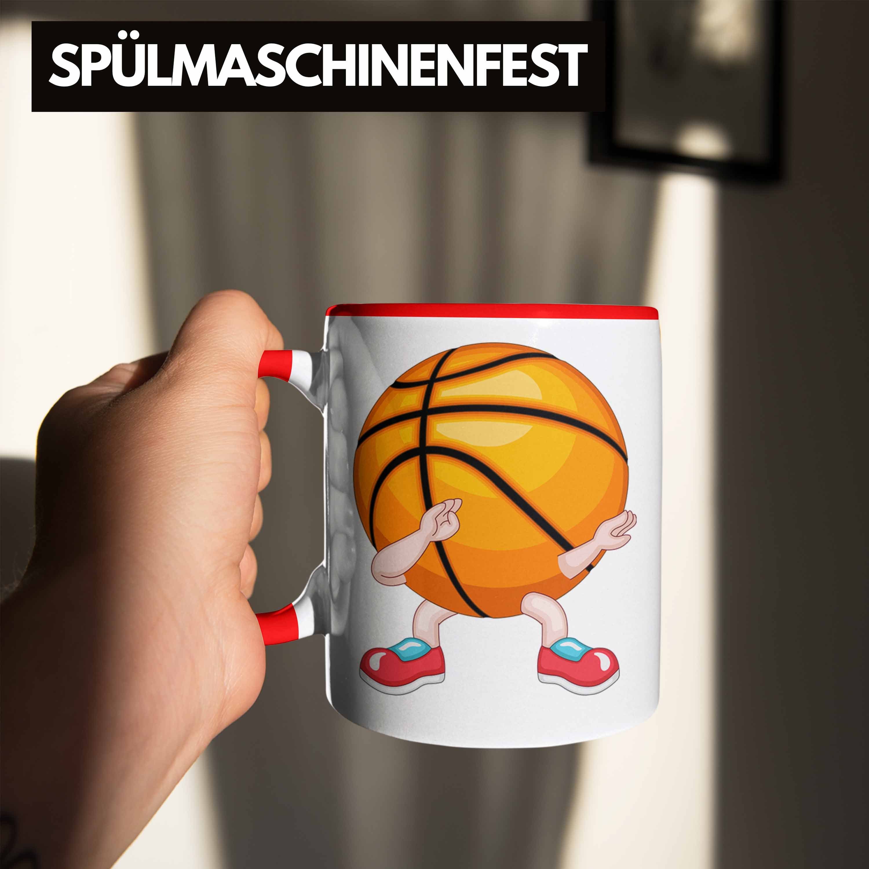 Trendation Tasse Lustige Basketball Tasse für Rot Trainer Geschenk Basketball Coach Spieler