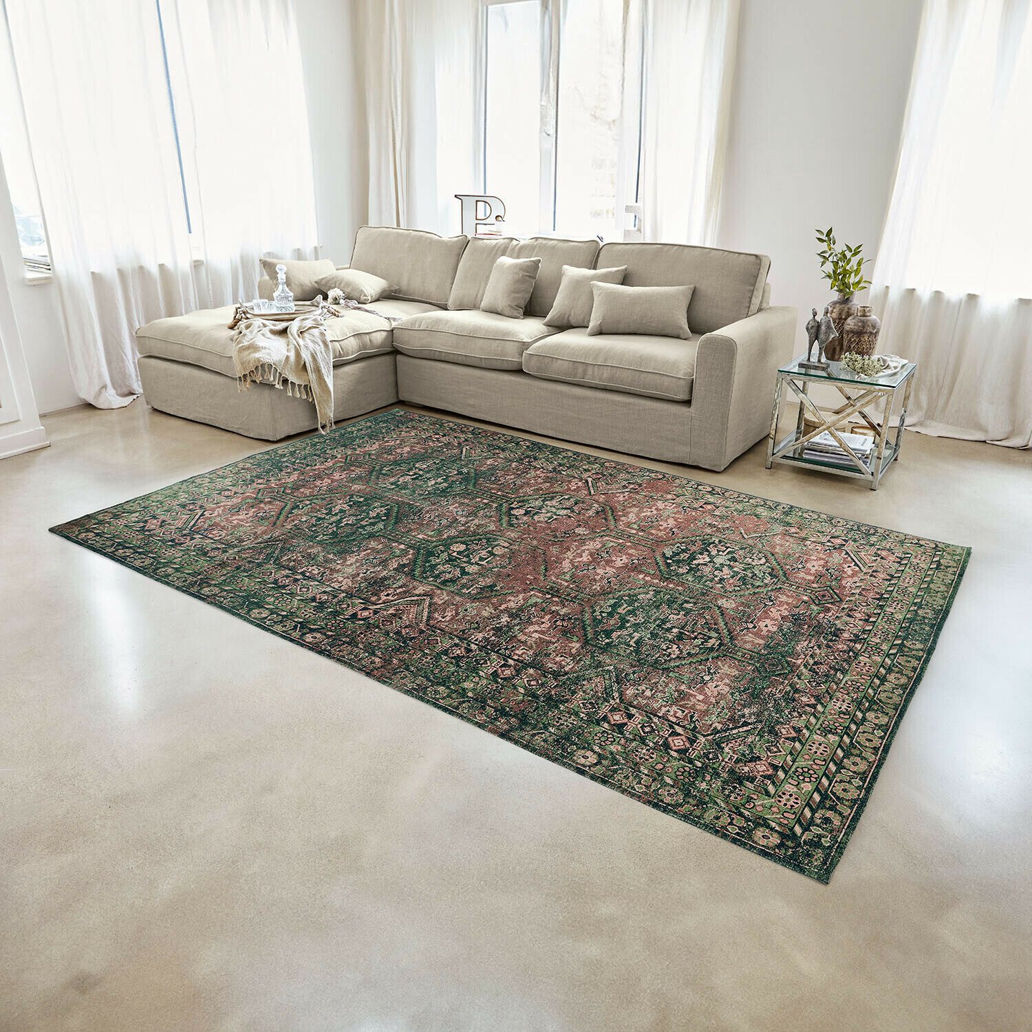 Mirabeau Teppich Teppich Incantaro grün, rechteckig, Höhe: 200.0 mm günstig online kaufen